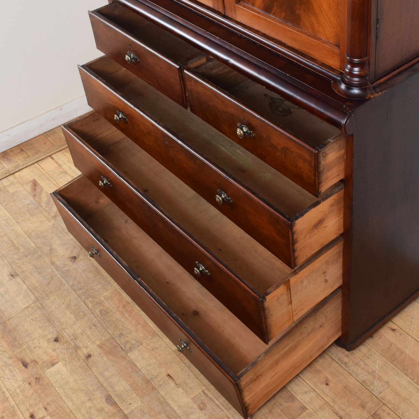 Restored Mahogany Linen Press