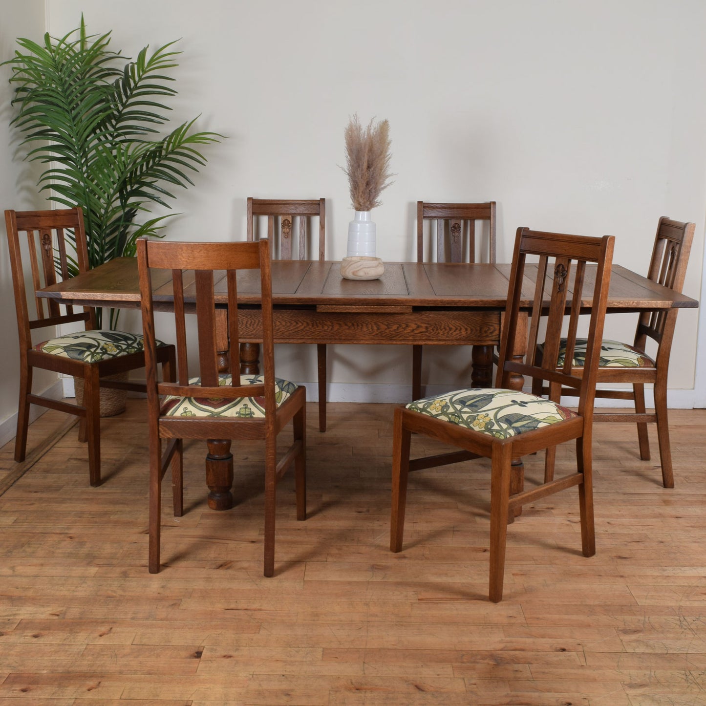 Draw Leaf Table and Six Chairs