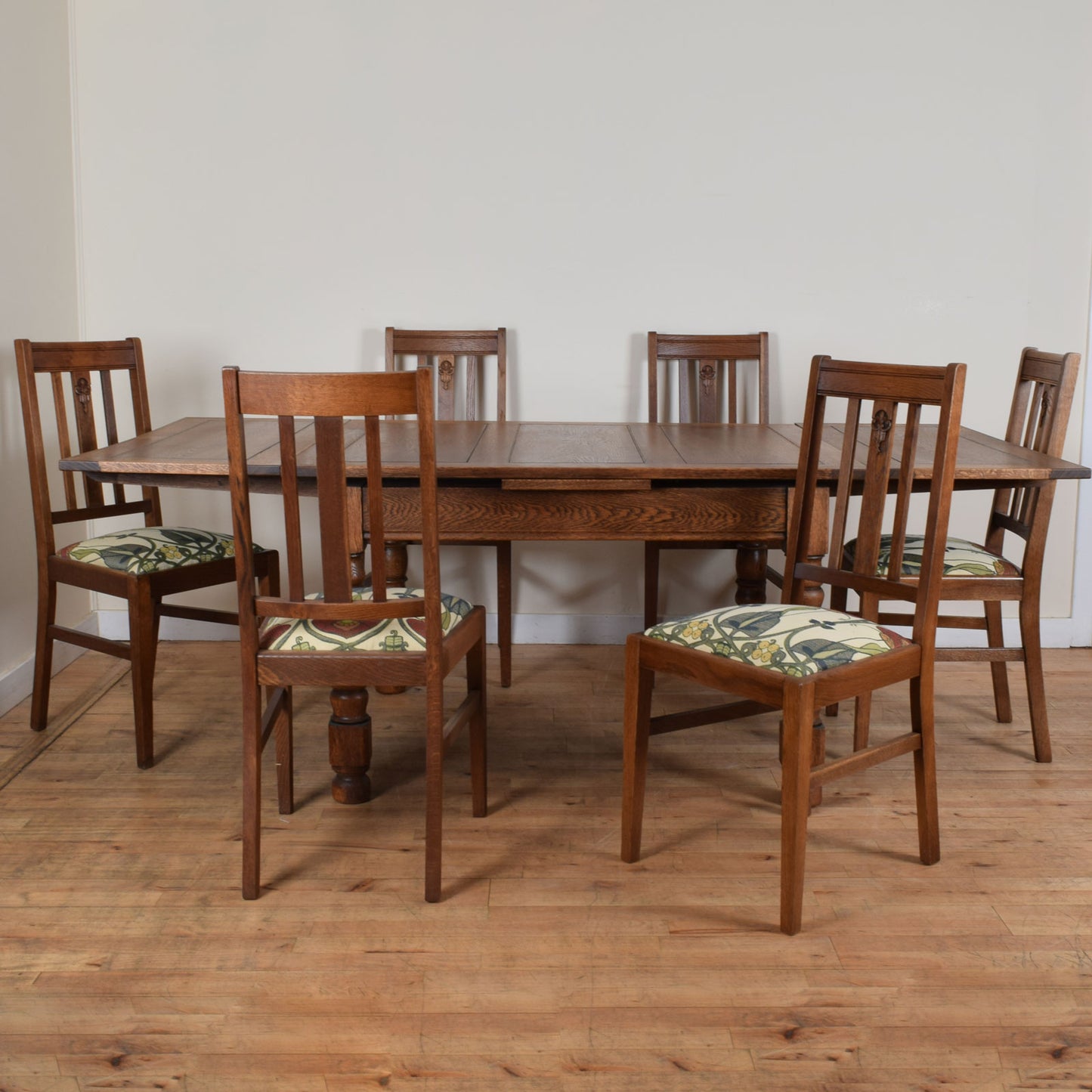 Draw Leaf Table and Six Chairs