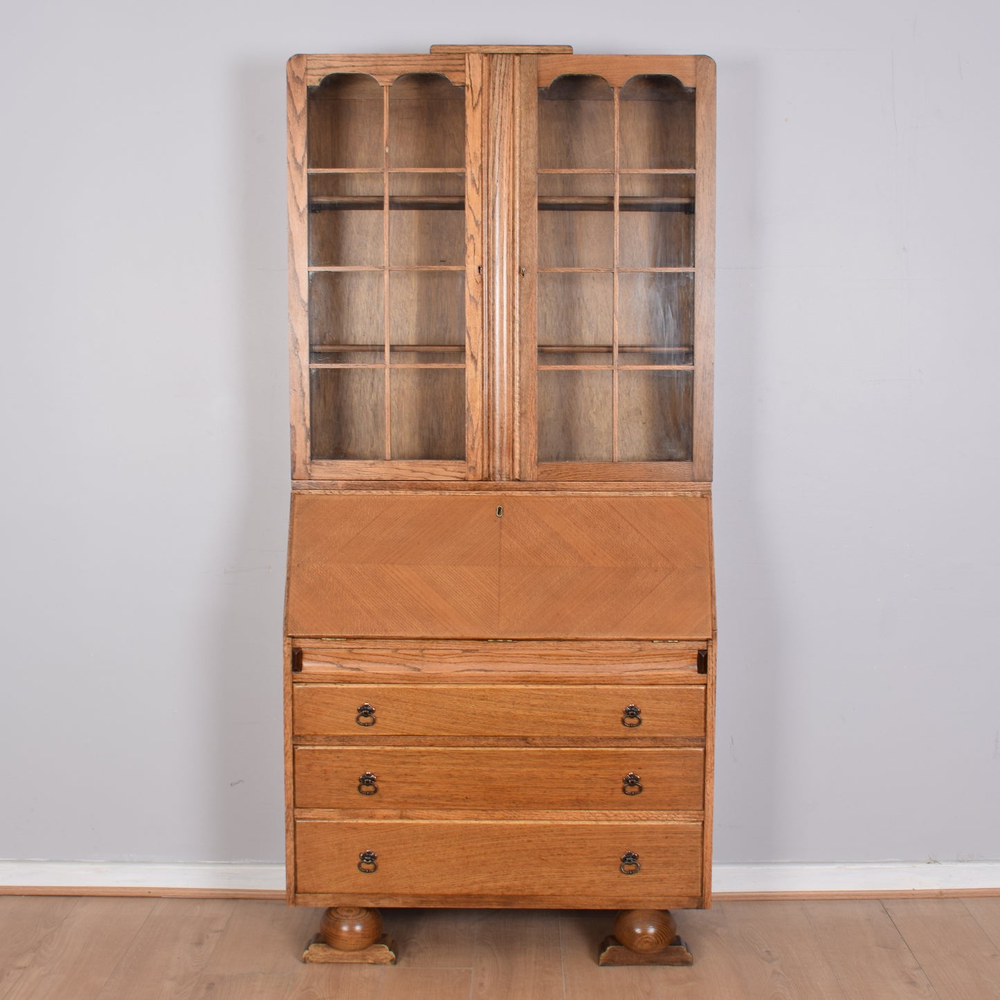 Glazed Bureau Bookcase