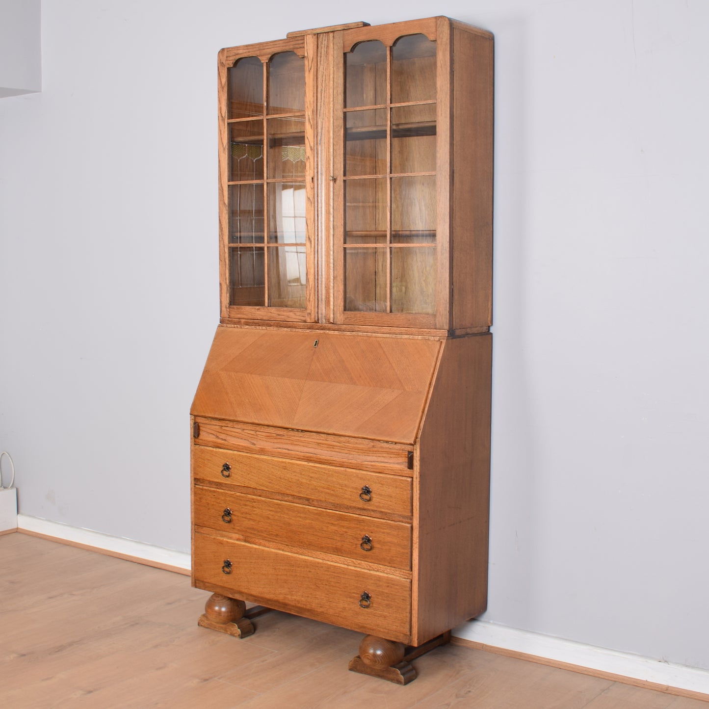 Glazed Bureau Bookcase