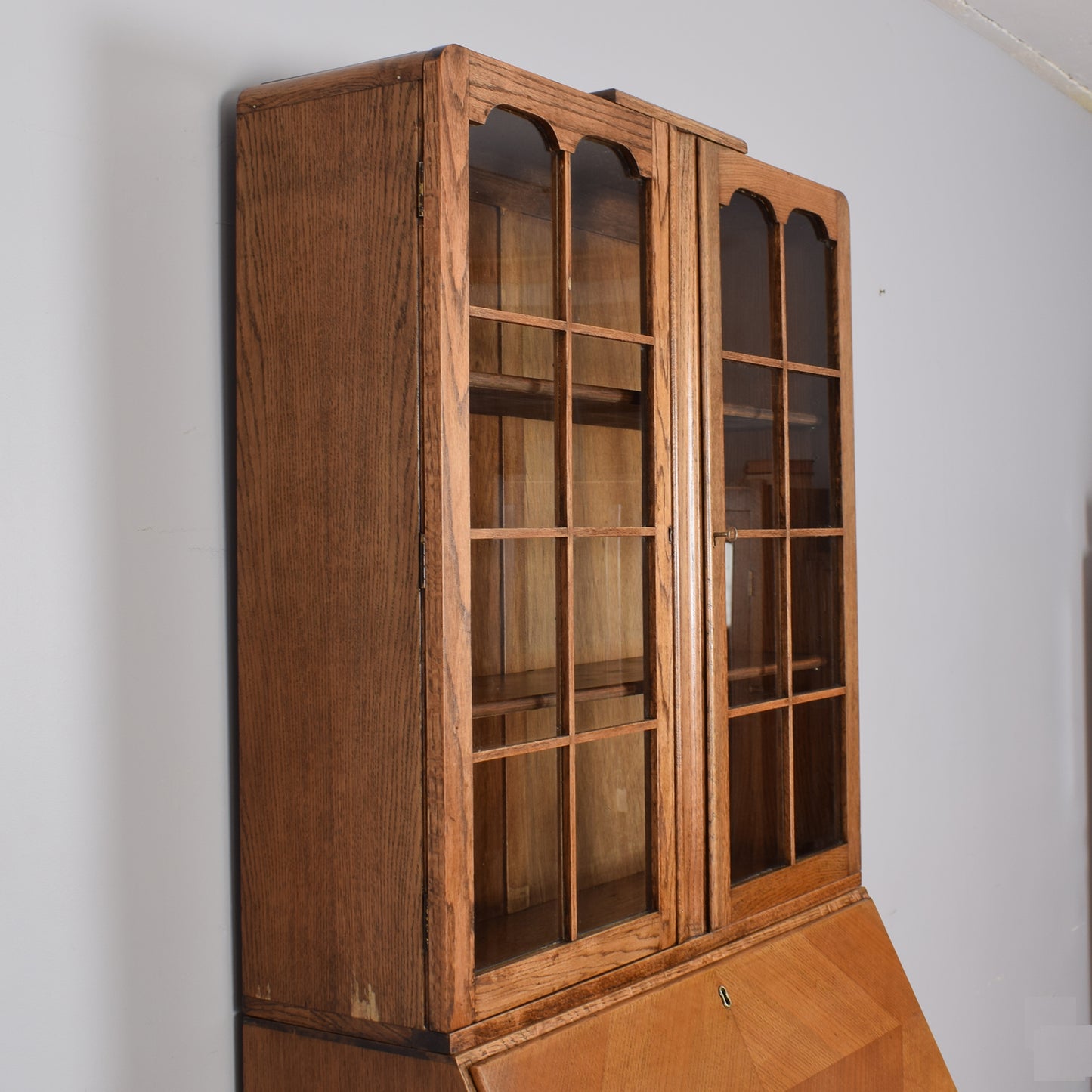 Glazed Bureau Bookcase