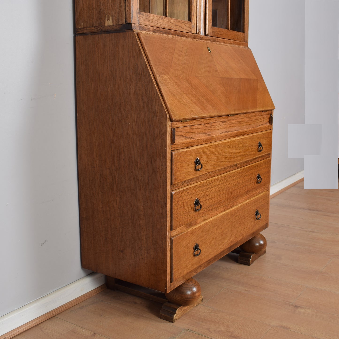 Glazed Bureau Bookcase