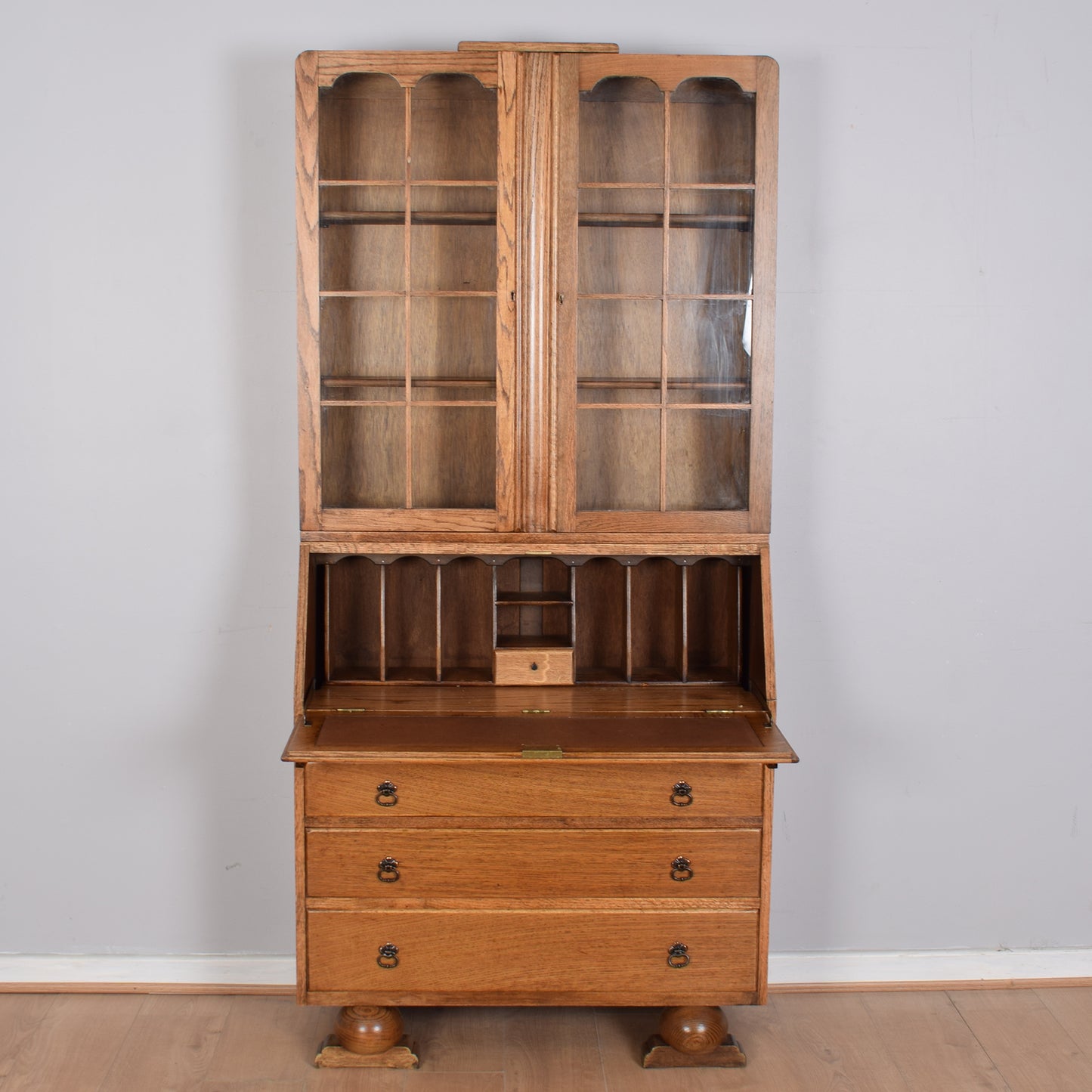 Glazed Bureau Bookcase