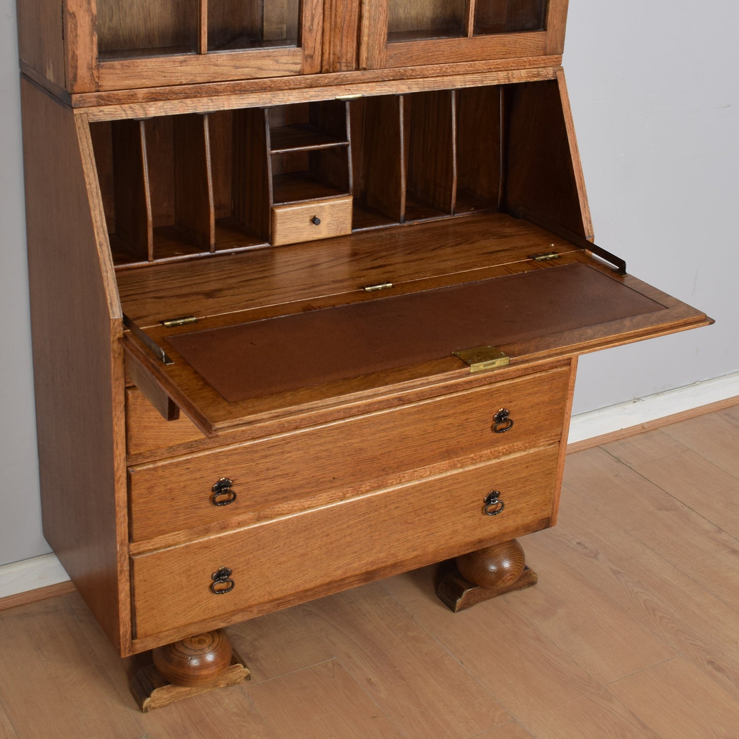 Glazed Bureau Bookcase