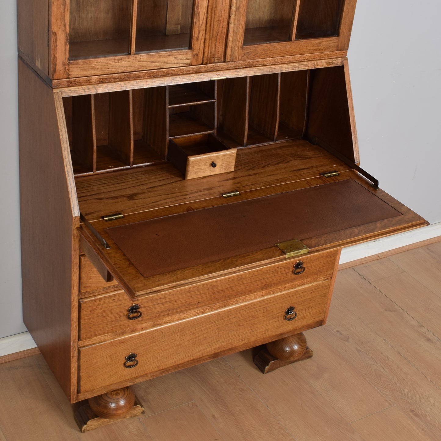 Glazed Bureau Bookcase