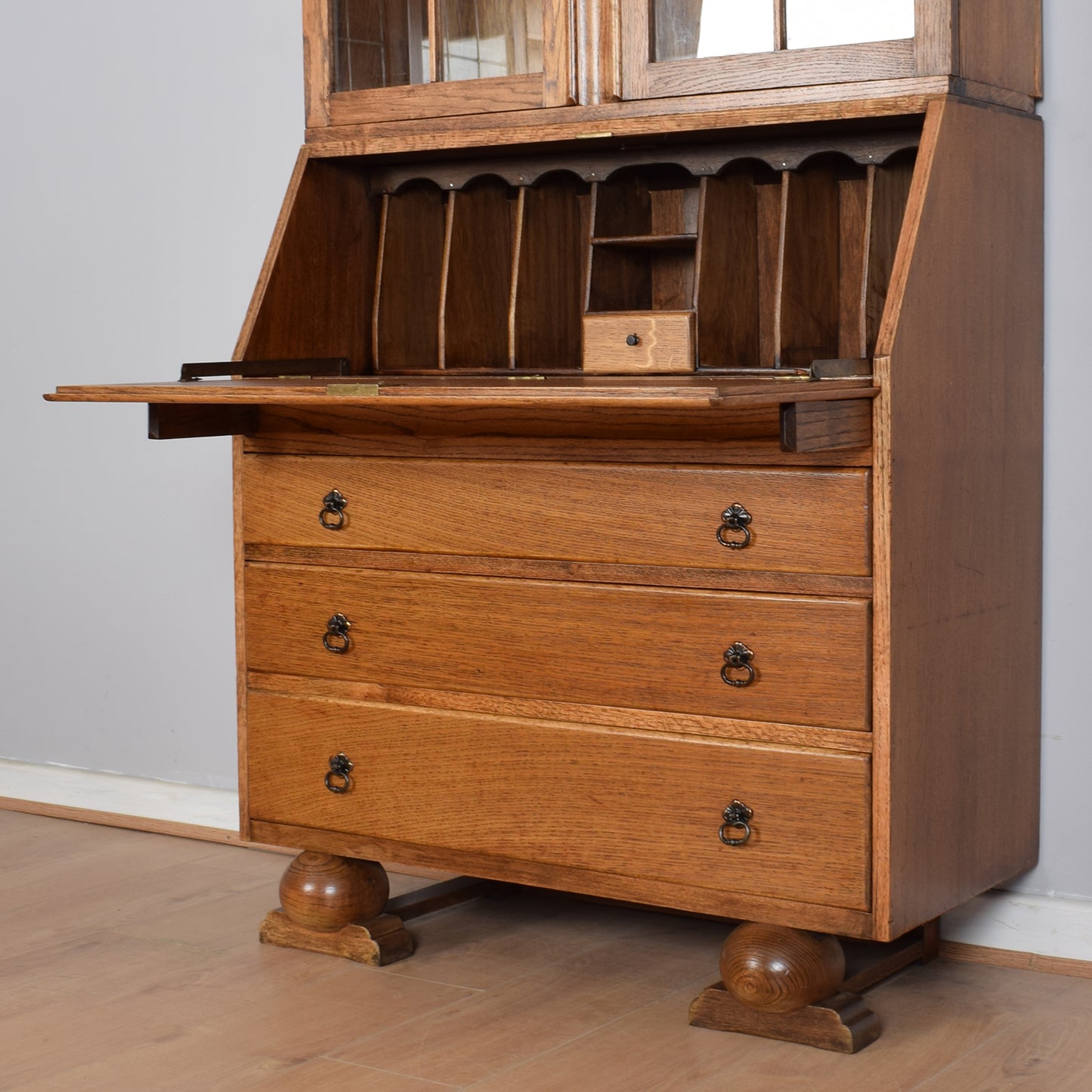 Glazed Bureau Bookcase