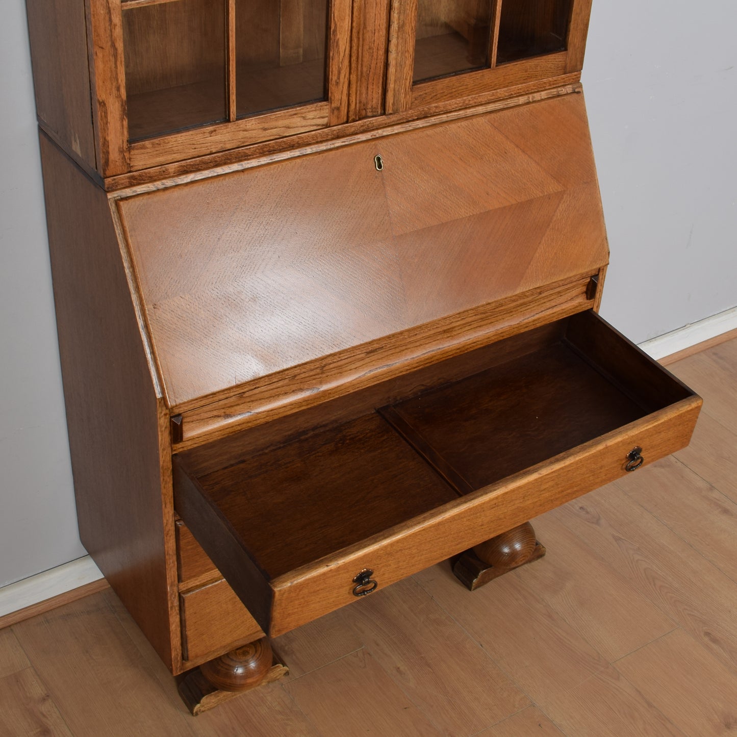 Glazed Bureau Bookcase