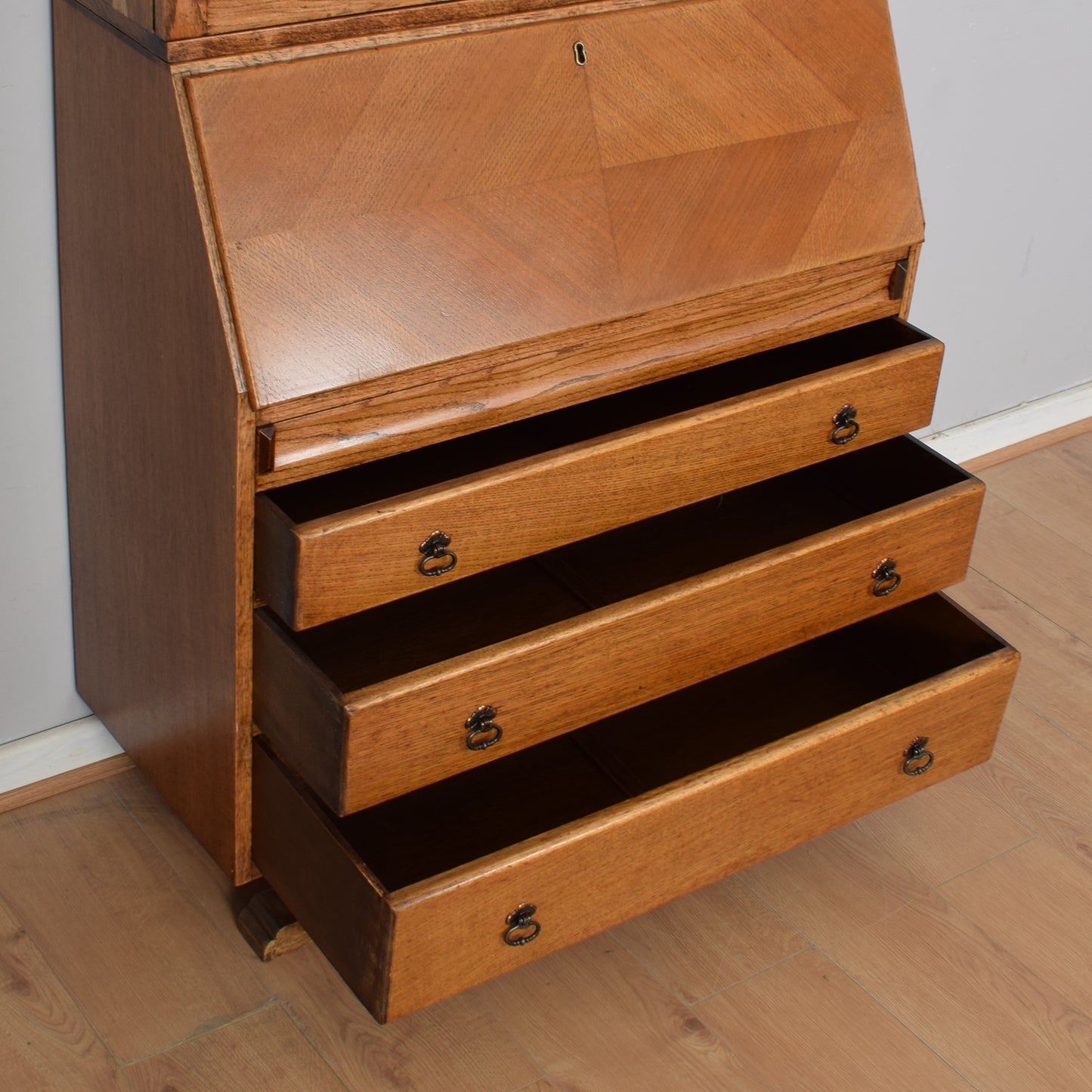 Glazed Bureau Bookcase