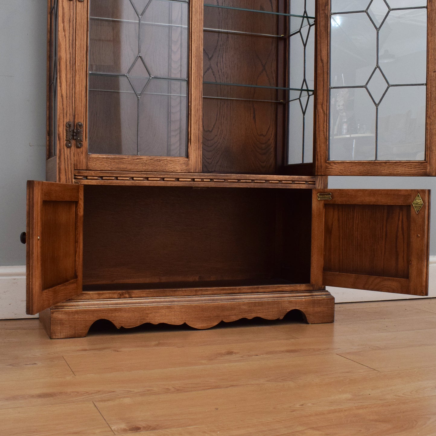 Restored Old Charm Glass Cabinet