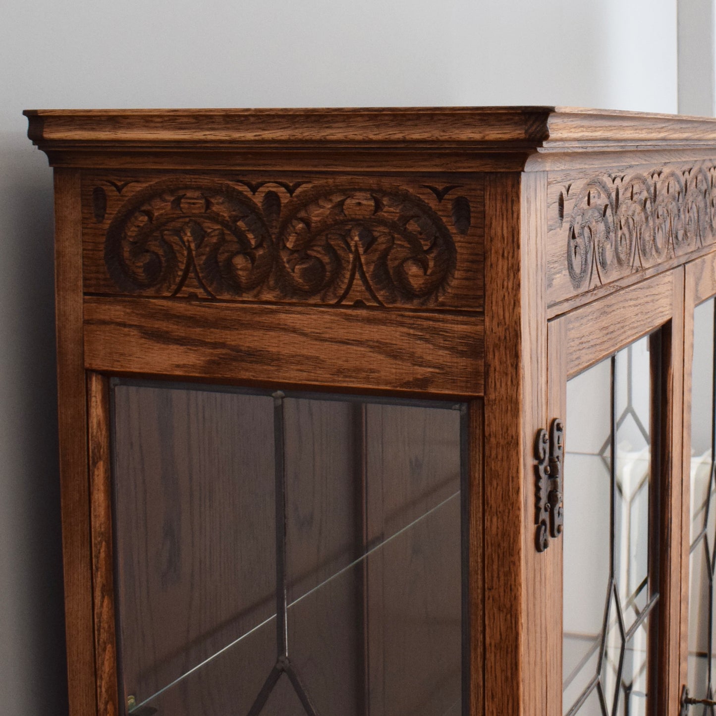 Restored Old Charm Glass Cabinet