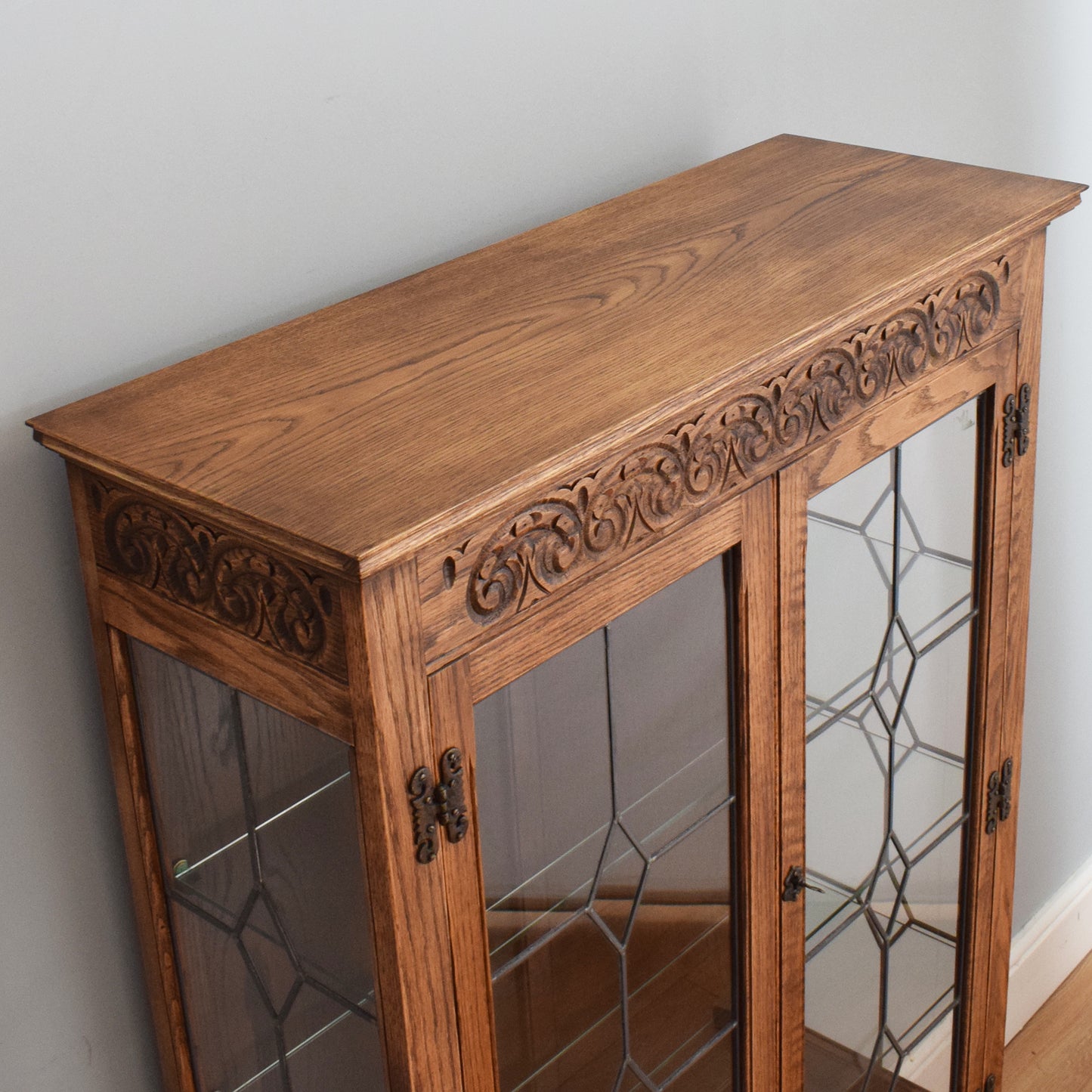 Restored Old Charm Glass Cabinet