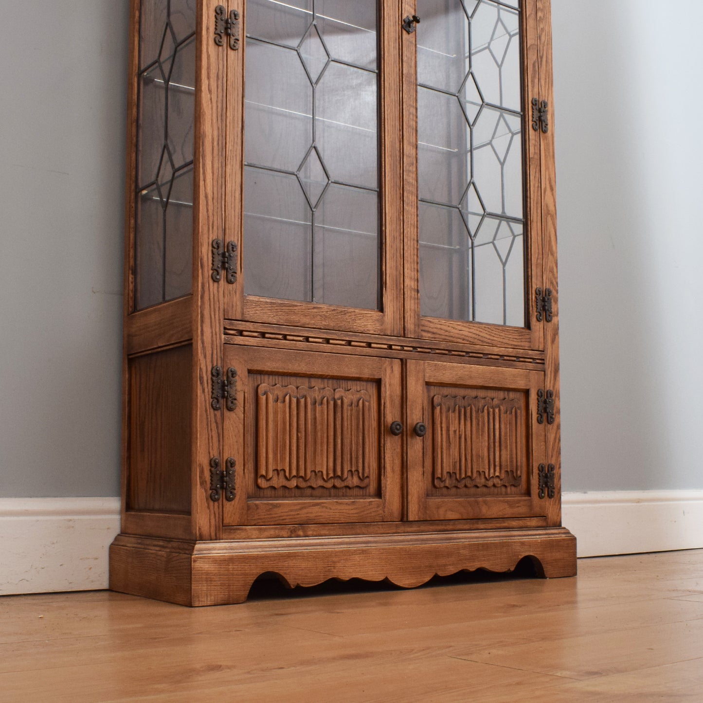 Restored Old Charm Glass Cabinet