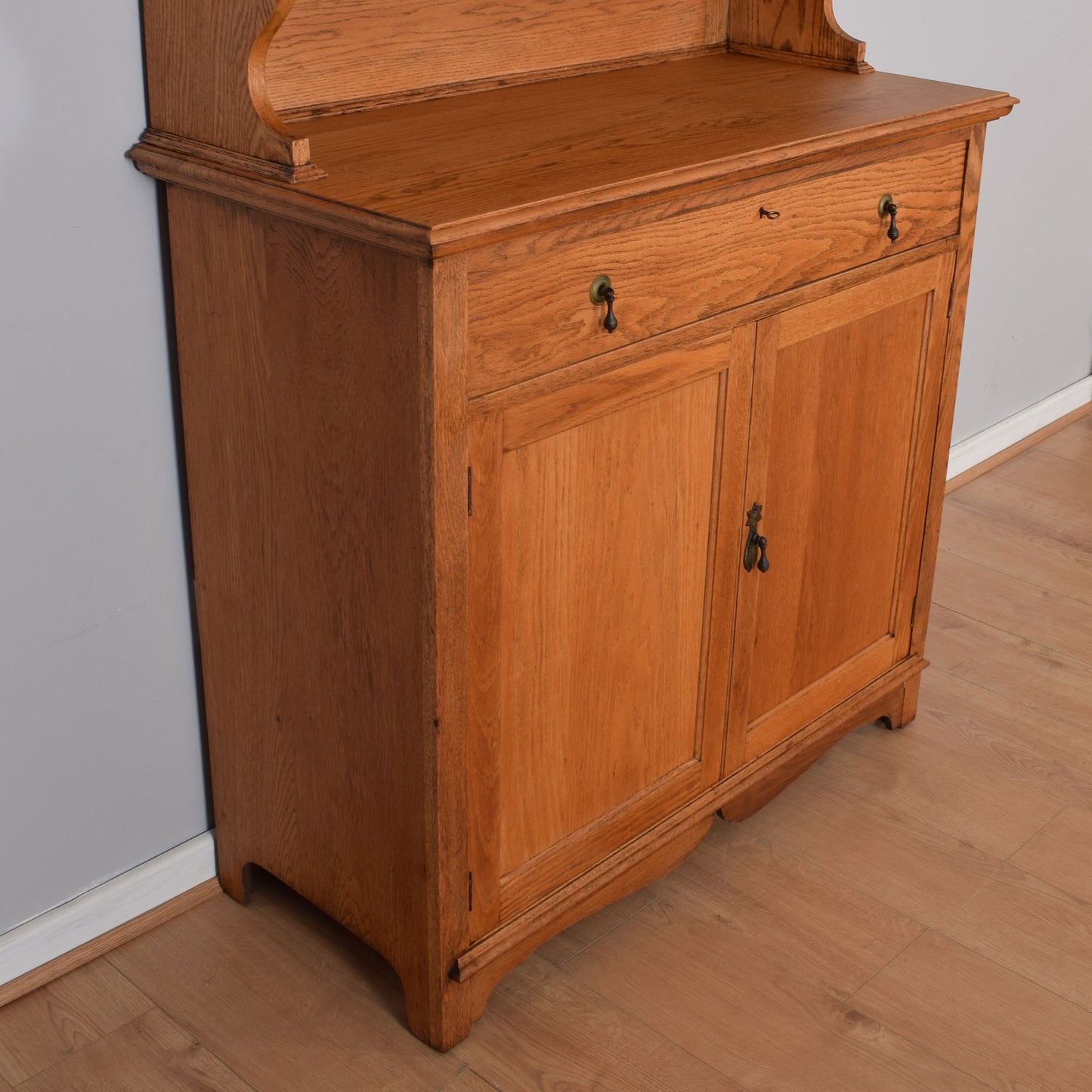 Large Oak Display Cabinet