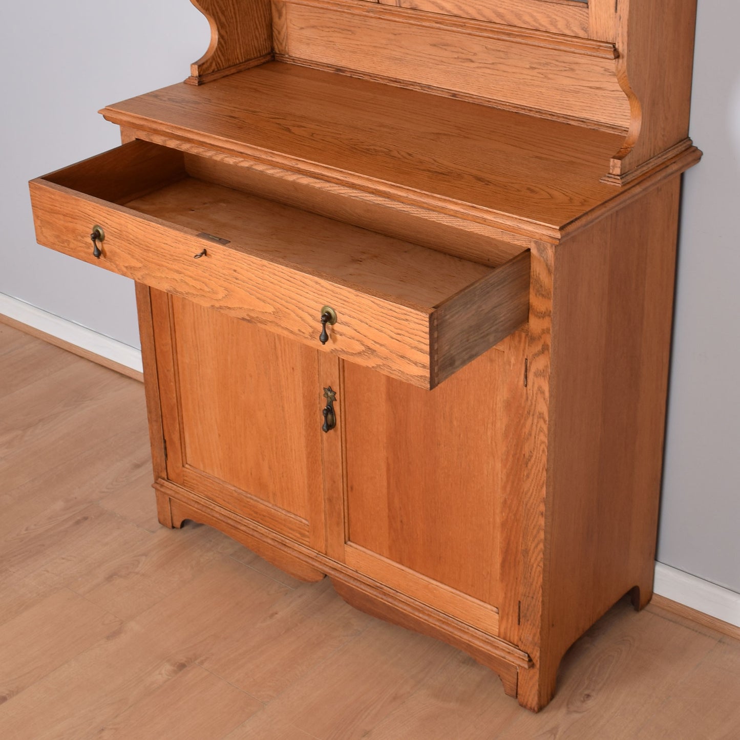 Large Oak Display Cabinet