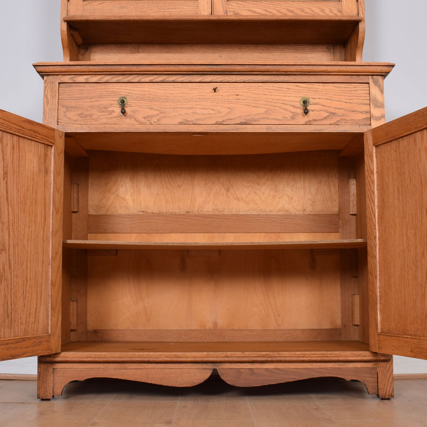 Large Oak Display Cabinet