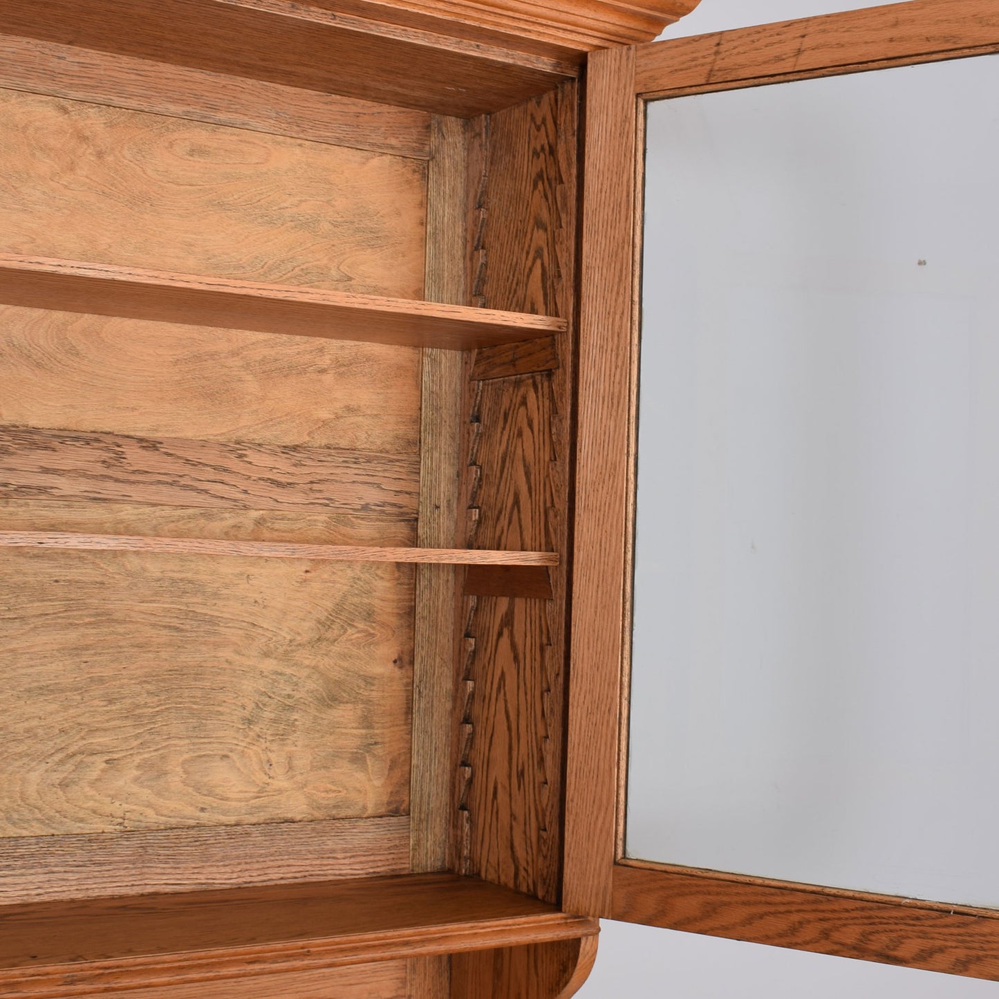 Large Oak Display Cabinet