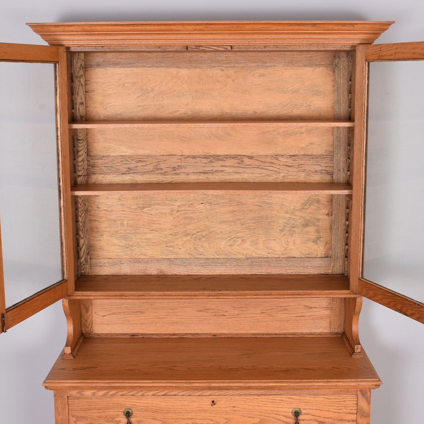 Large Oak Display Cabinet