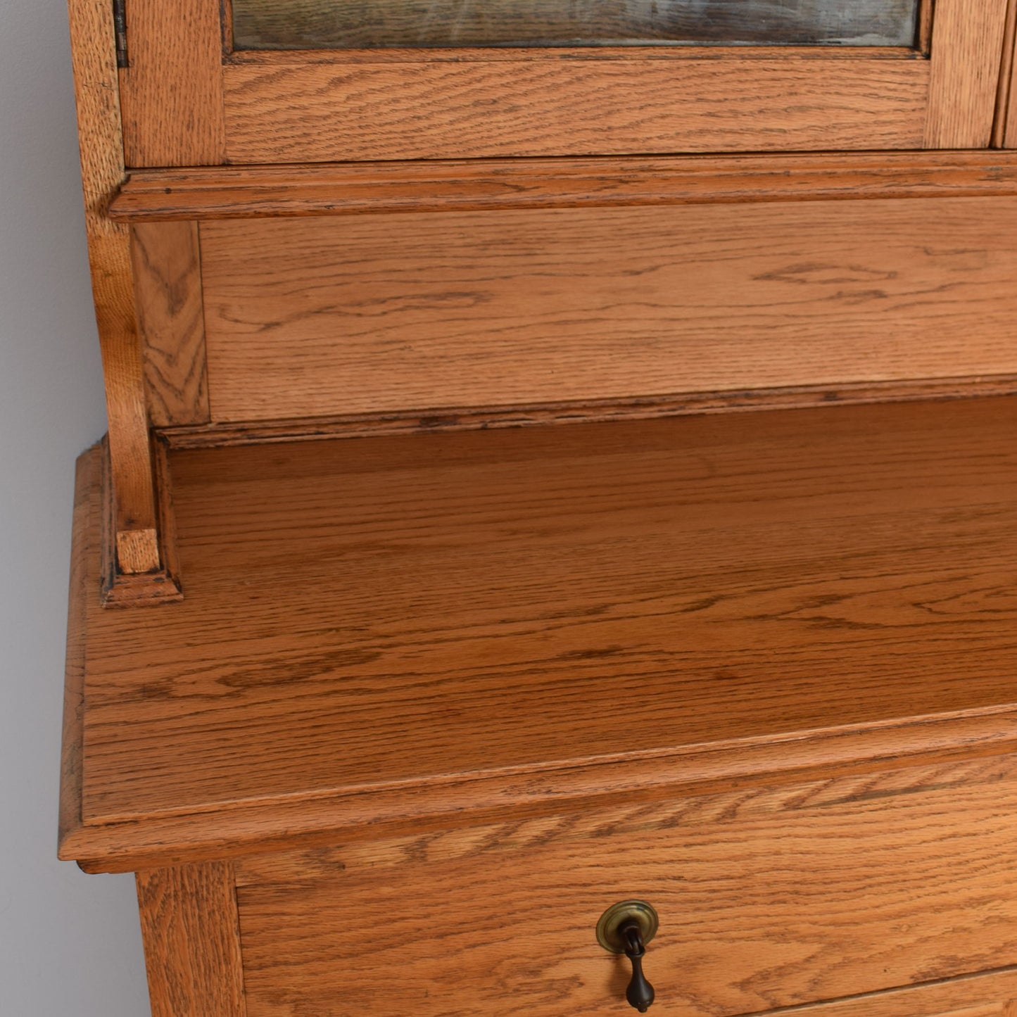 Large Oak Display Cabinet