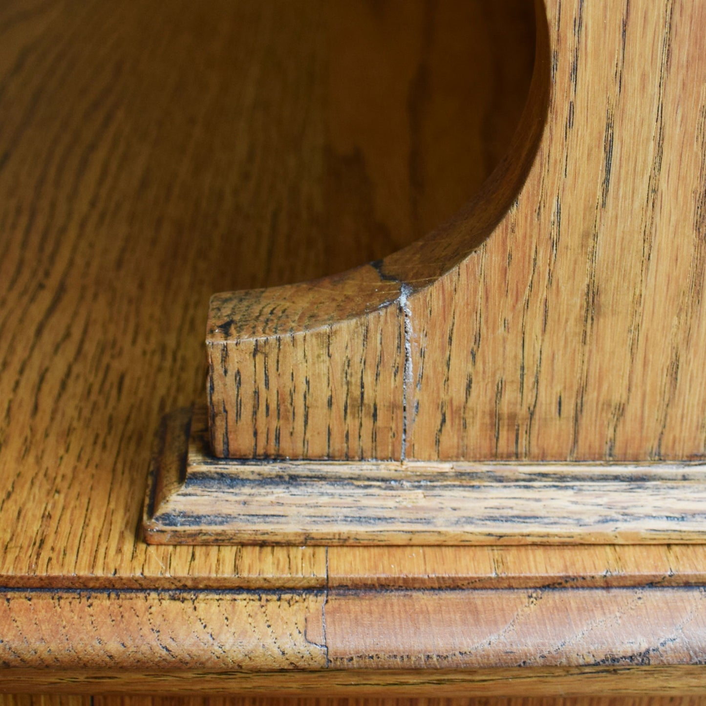 Large Oak Display Cabinet