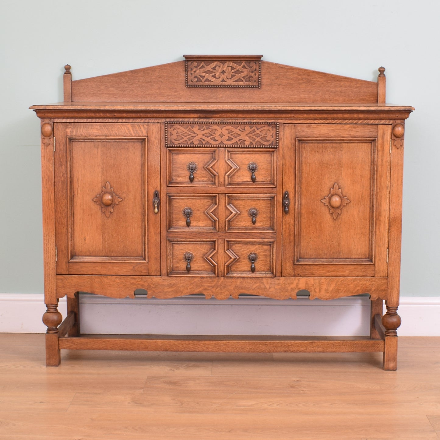 Carved Oak Sideboard