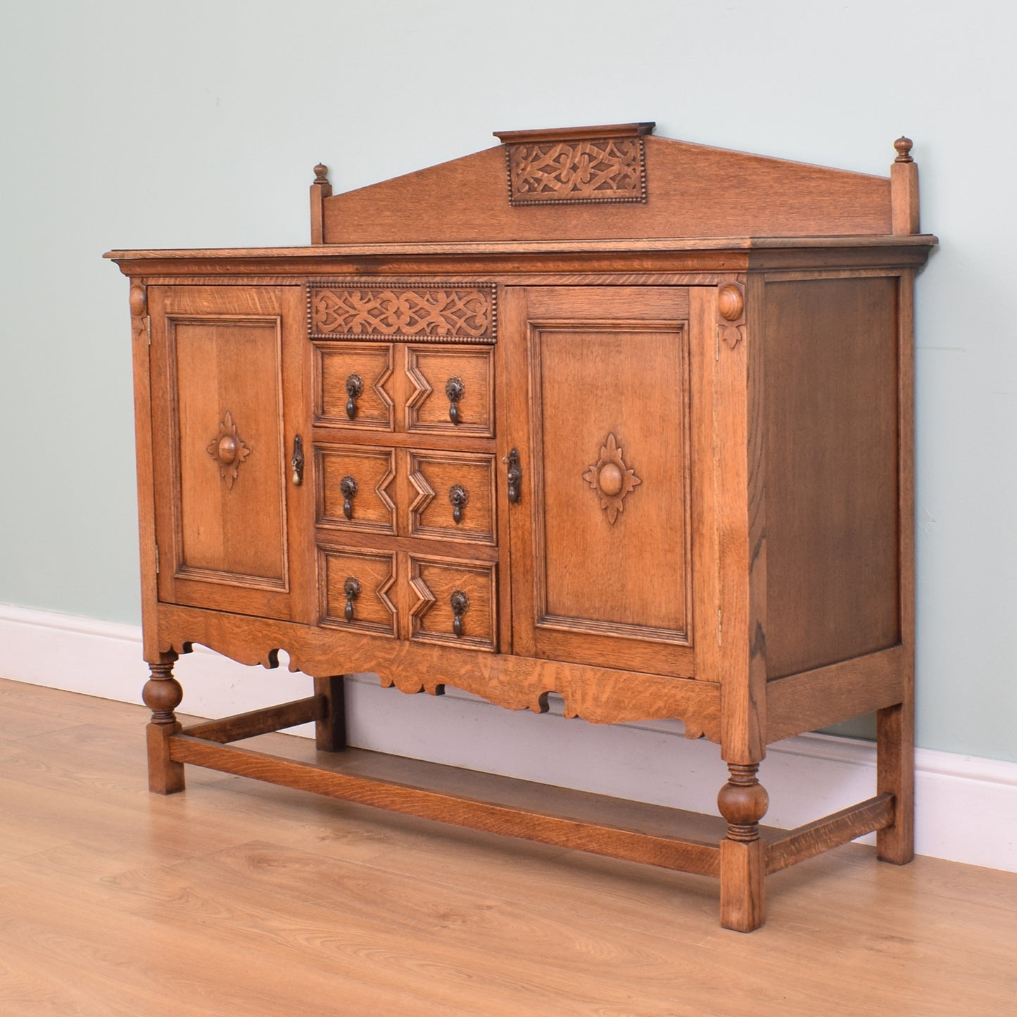 Carved Oak Sideboard