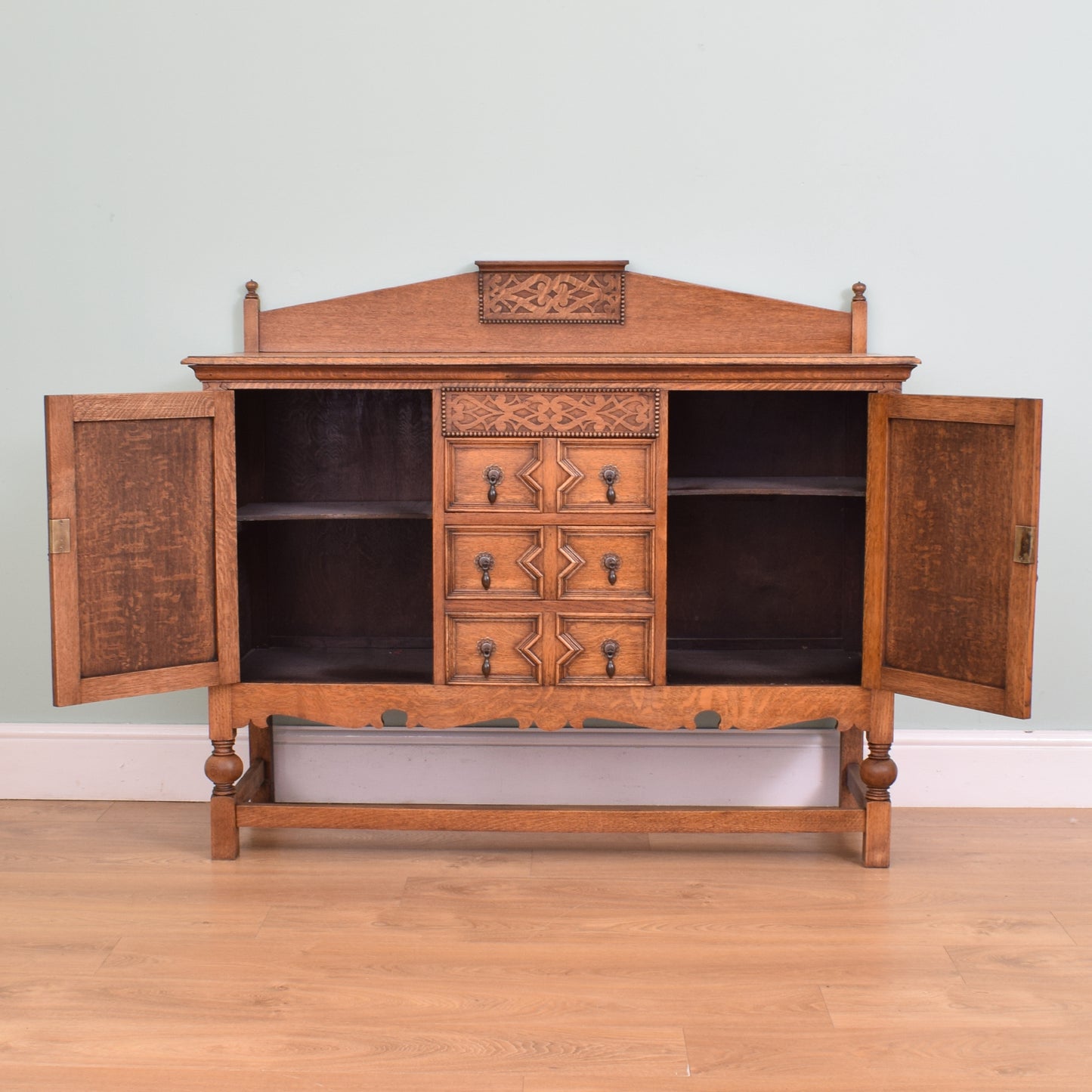 Carved Oak Sideboard
