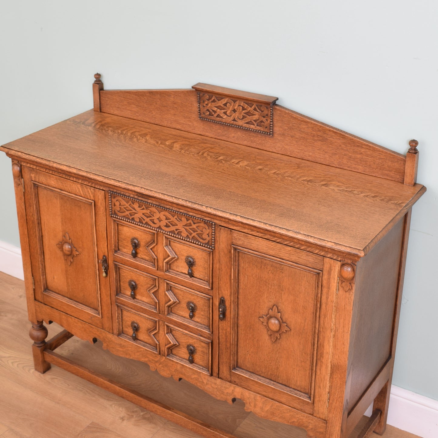 Carved Oak Sideboard