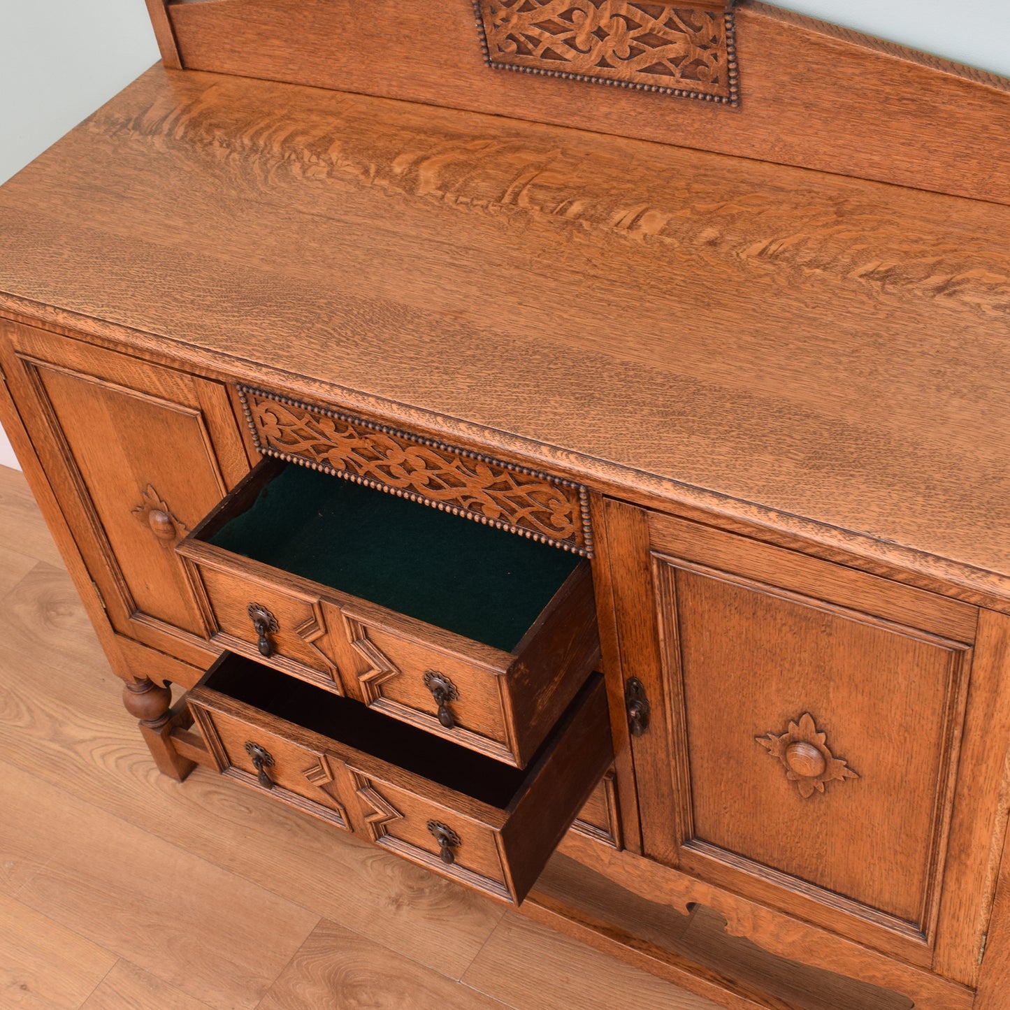 Carved Oak Sideboard