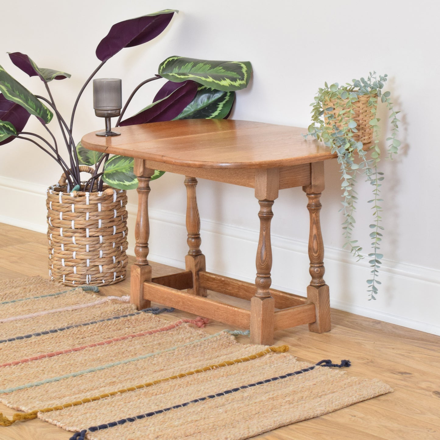 Restored Oak Side Table
