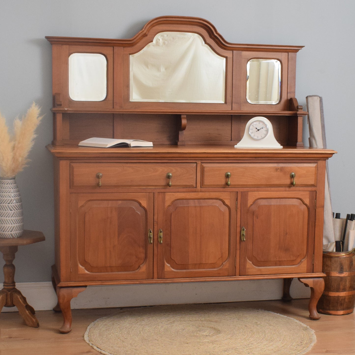 Large Mirrored Back Sideboard