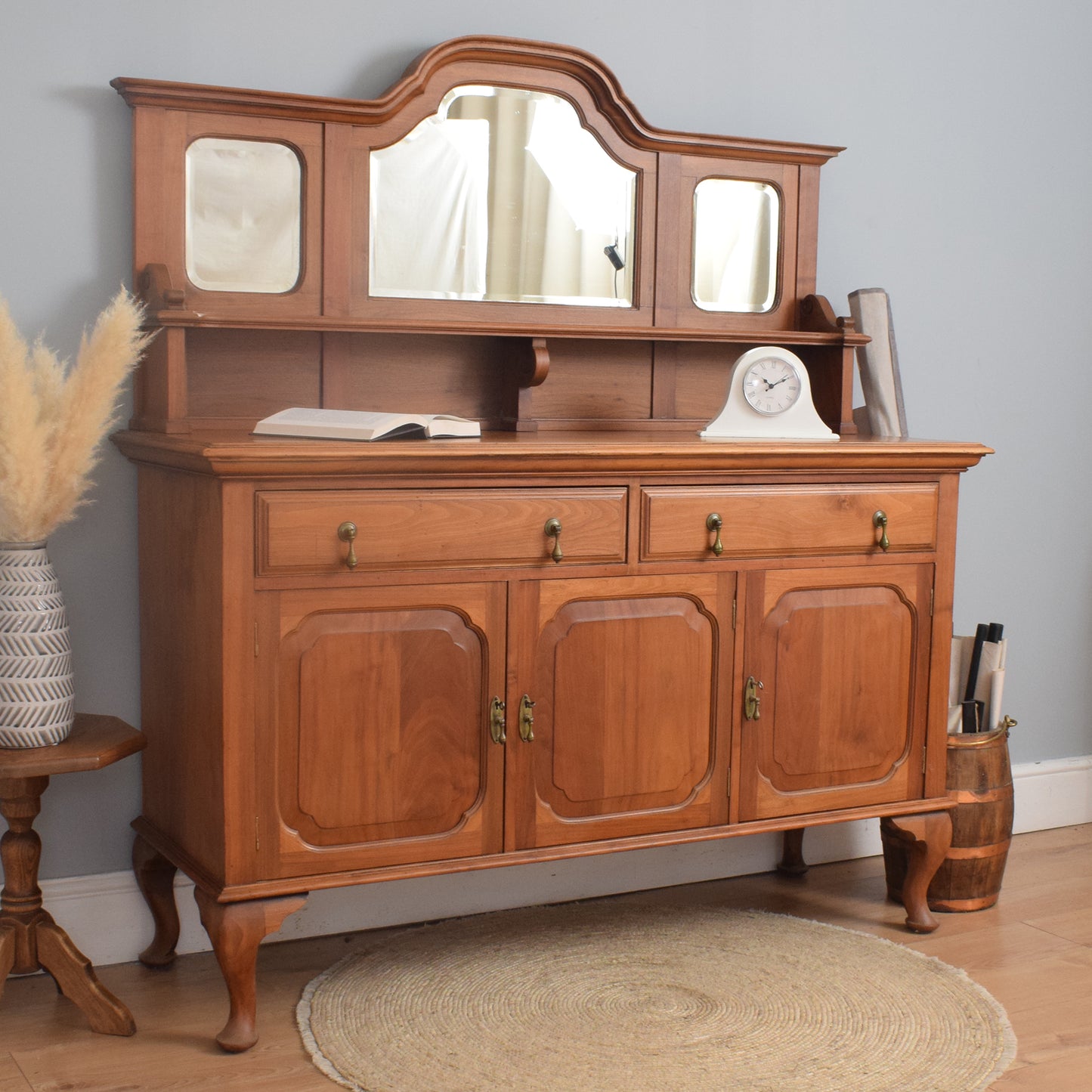 Large Mirrored Back Sideboard