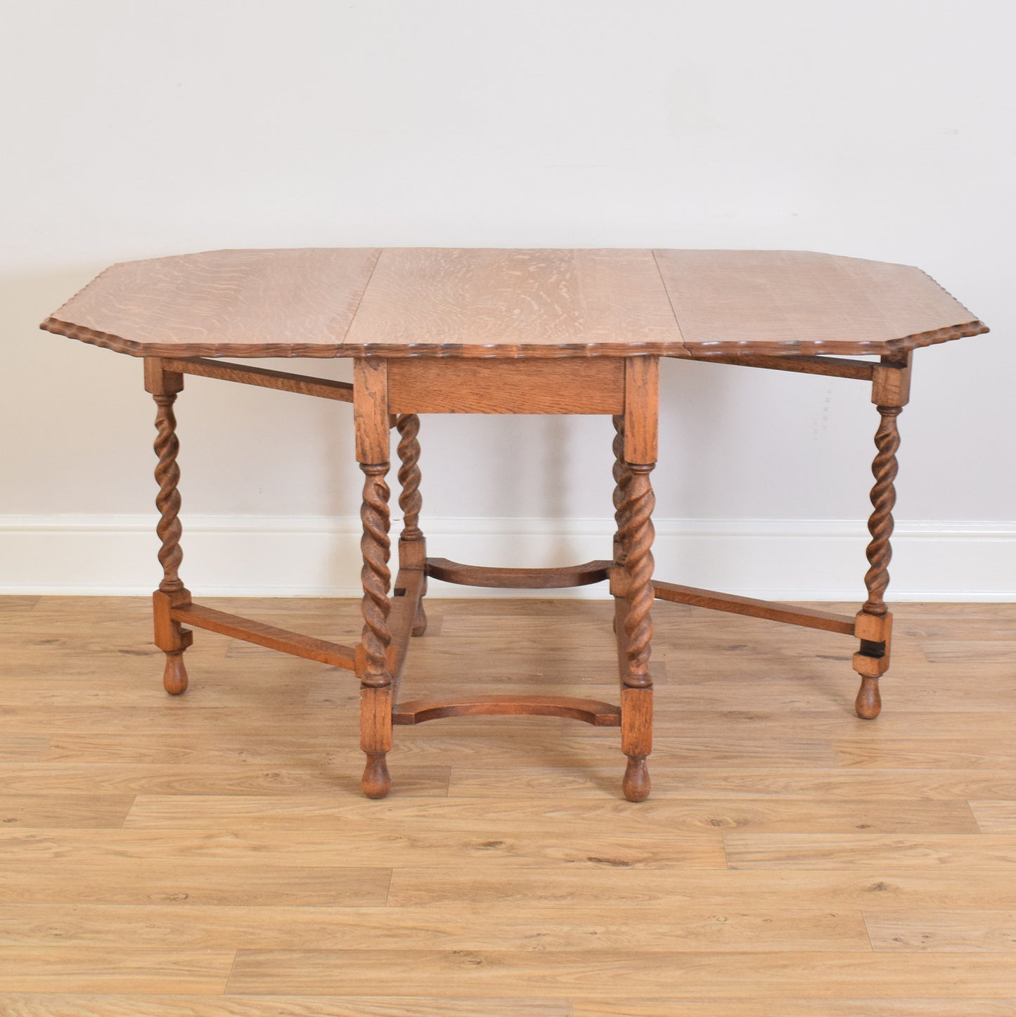 Drop Leaf Barley Twist Table And Four Chairs