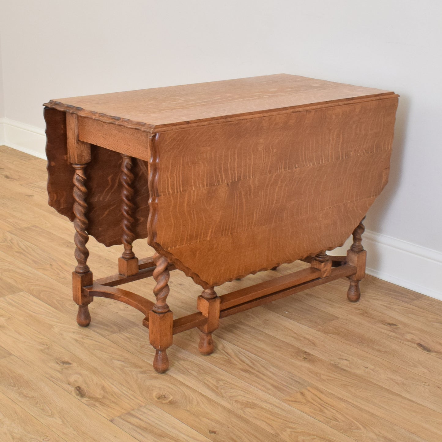Drop Leaf Barley Twist Table And Four Chairs