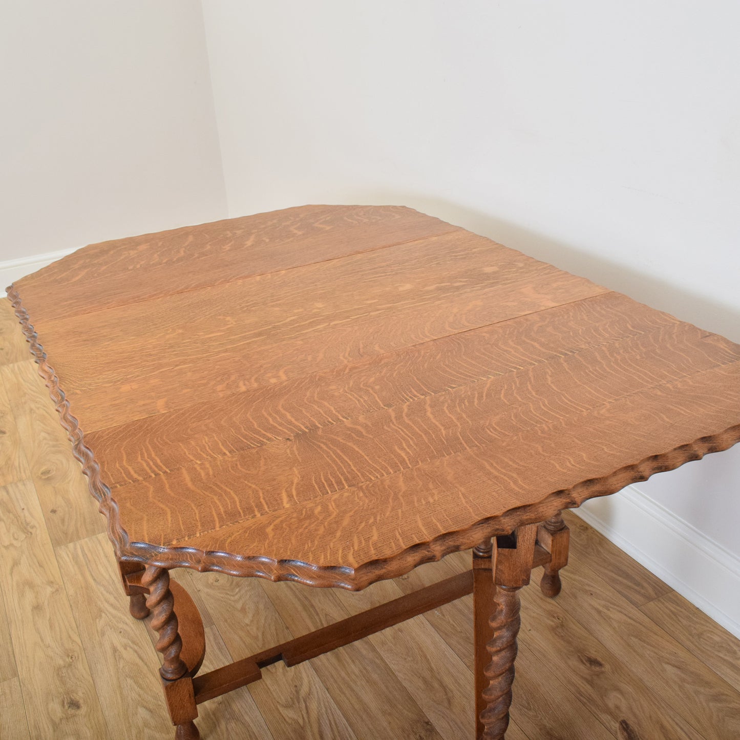 Drop Leaf Barley Twist Table And Four Chairs