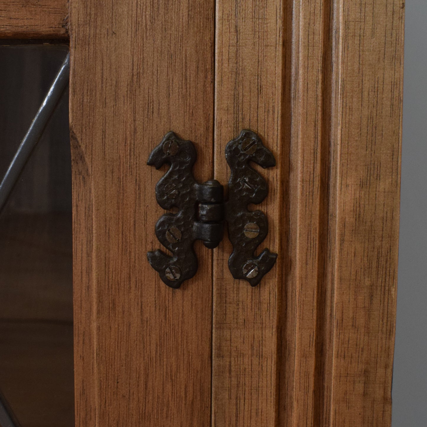 Restored Oak Glazed Bookcase