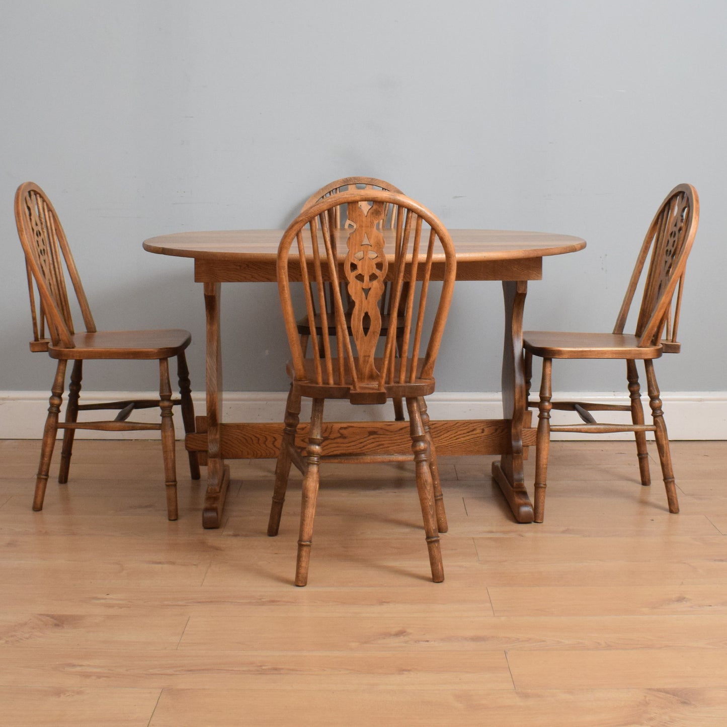 Restored Drop-Leaf Table and Four Chairs