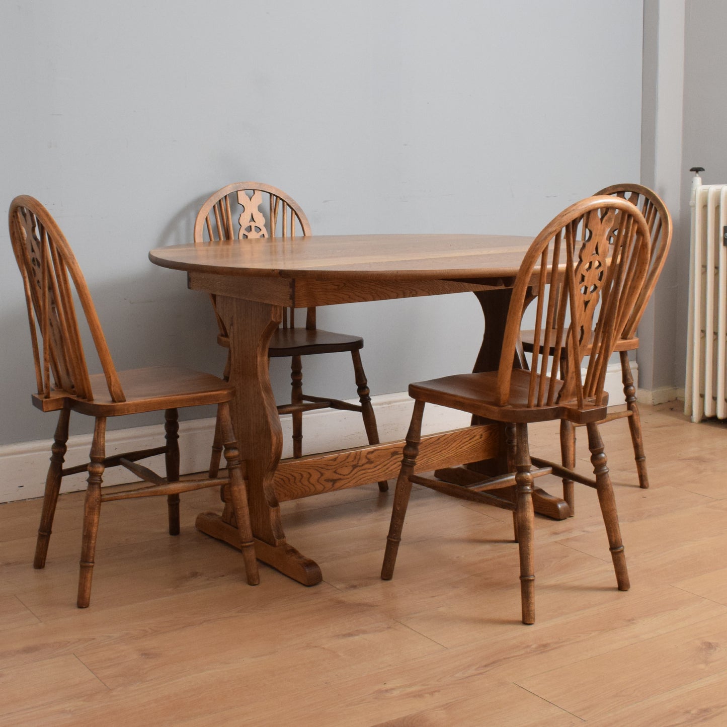 Restored Drop-Leaf Table and Four Chairs