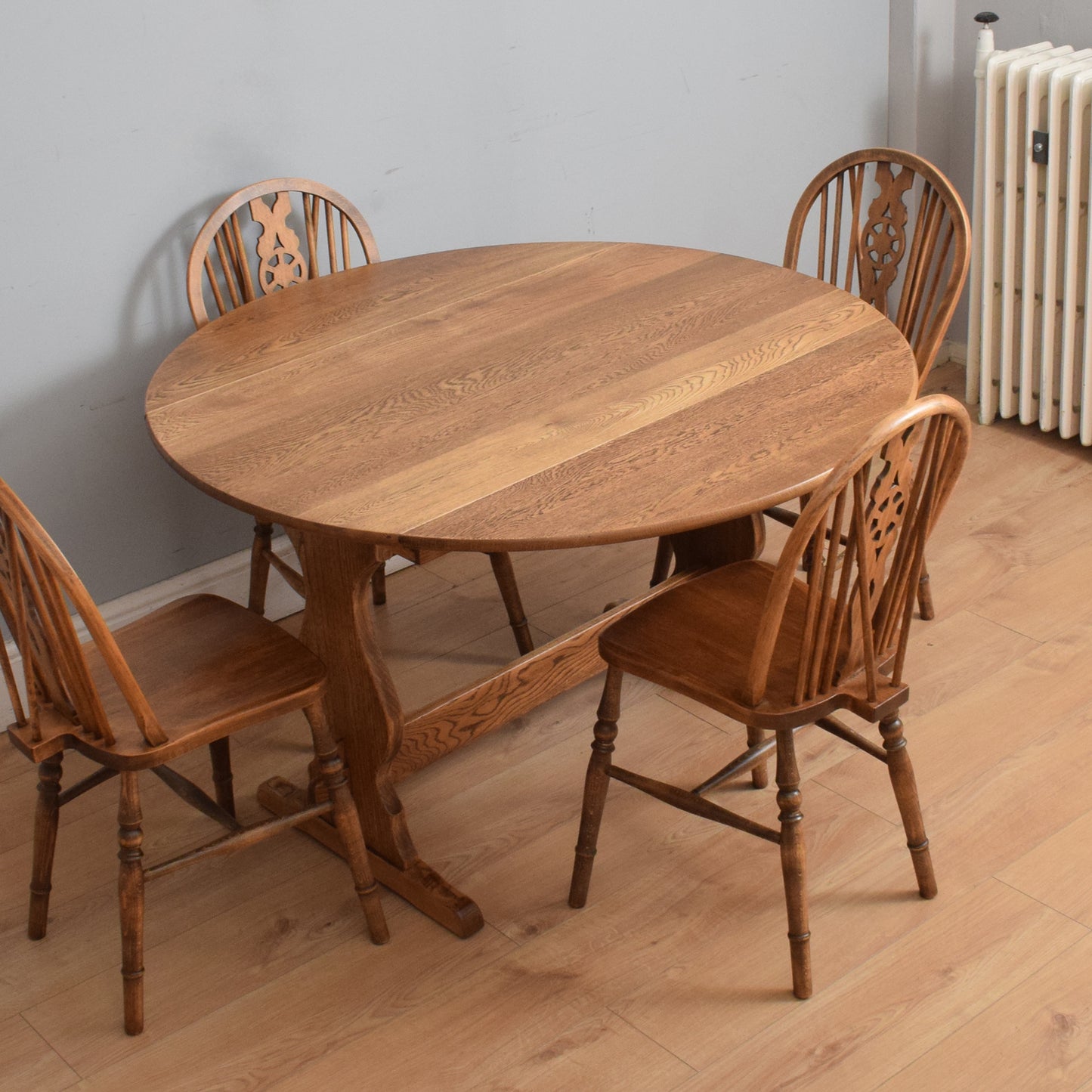 Restored Drop-Leaf Table and Four Chairs