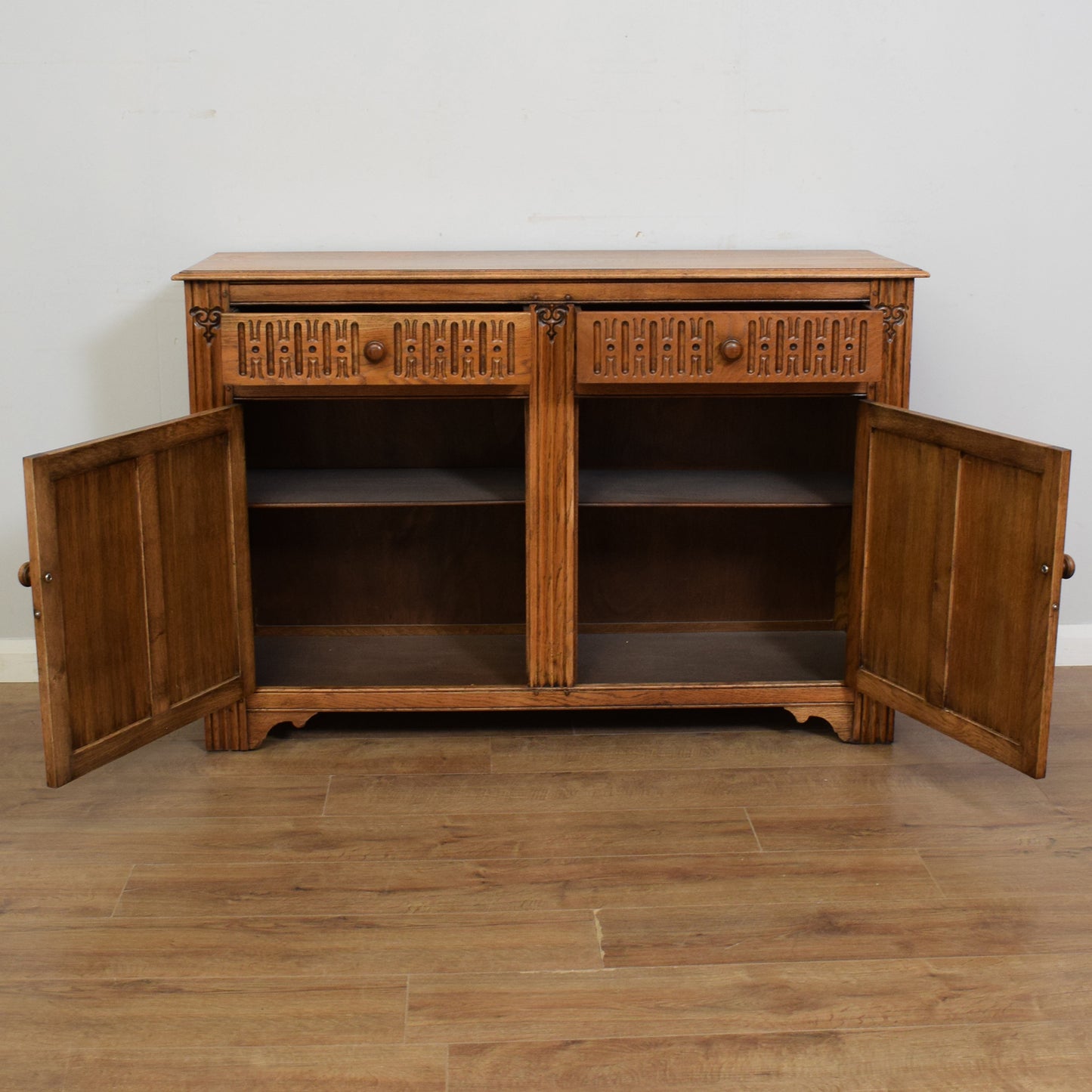 Vintage Carved Oak Sideboard