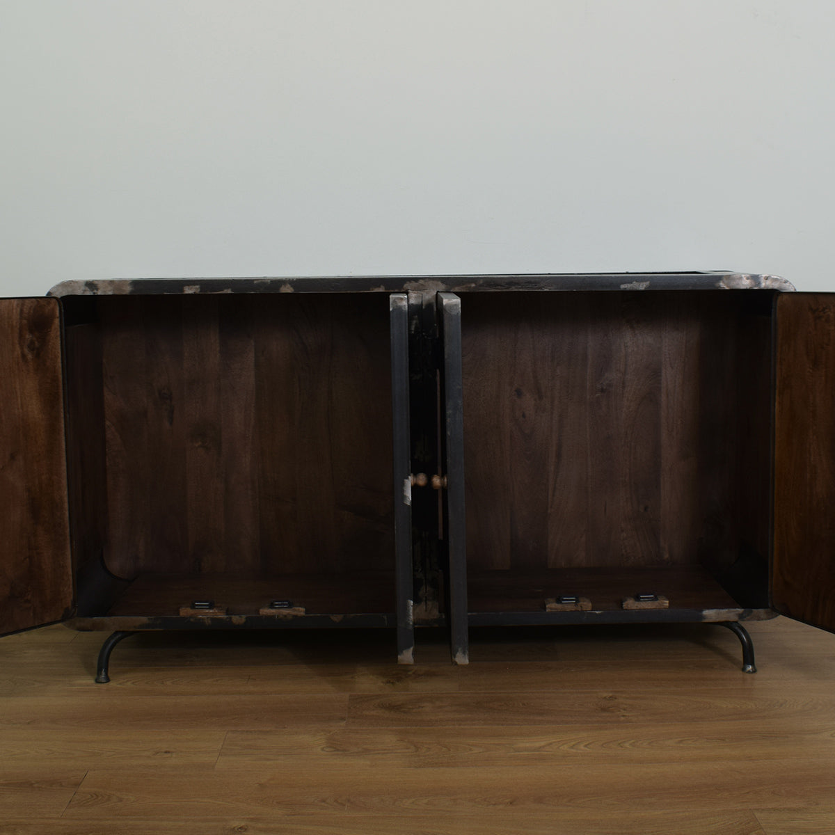 Mango & Steel Large Retro Industrial Sideboard