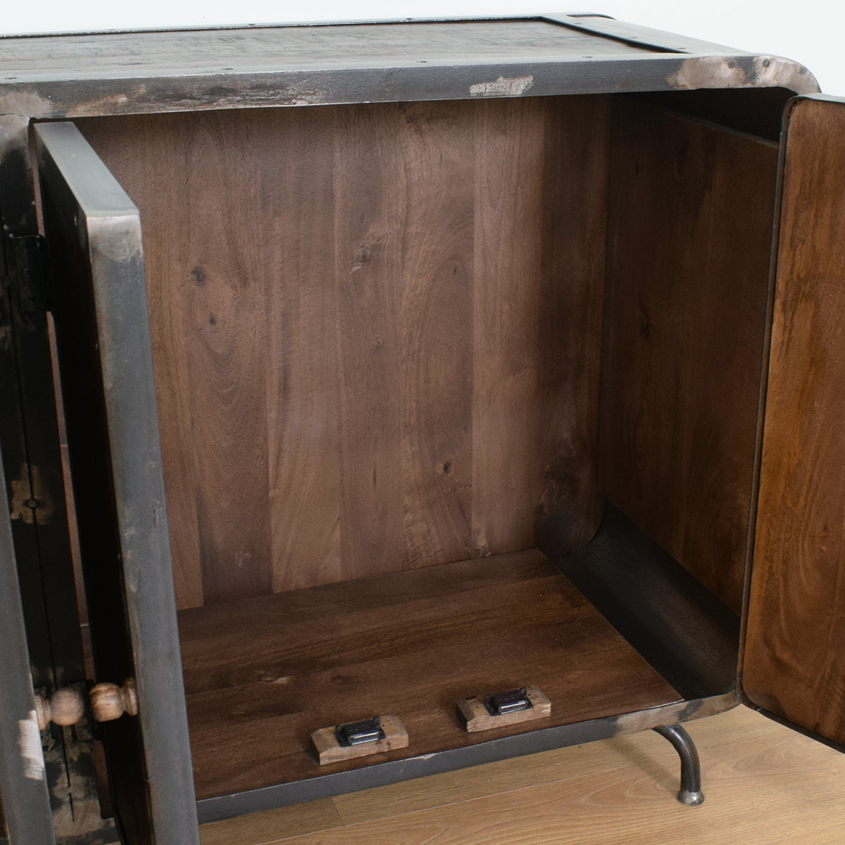 Mango & Steel Large Retro Industrial Sideboard