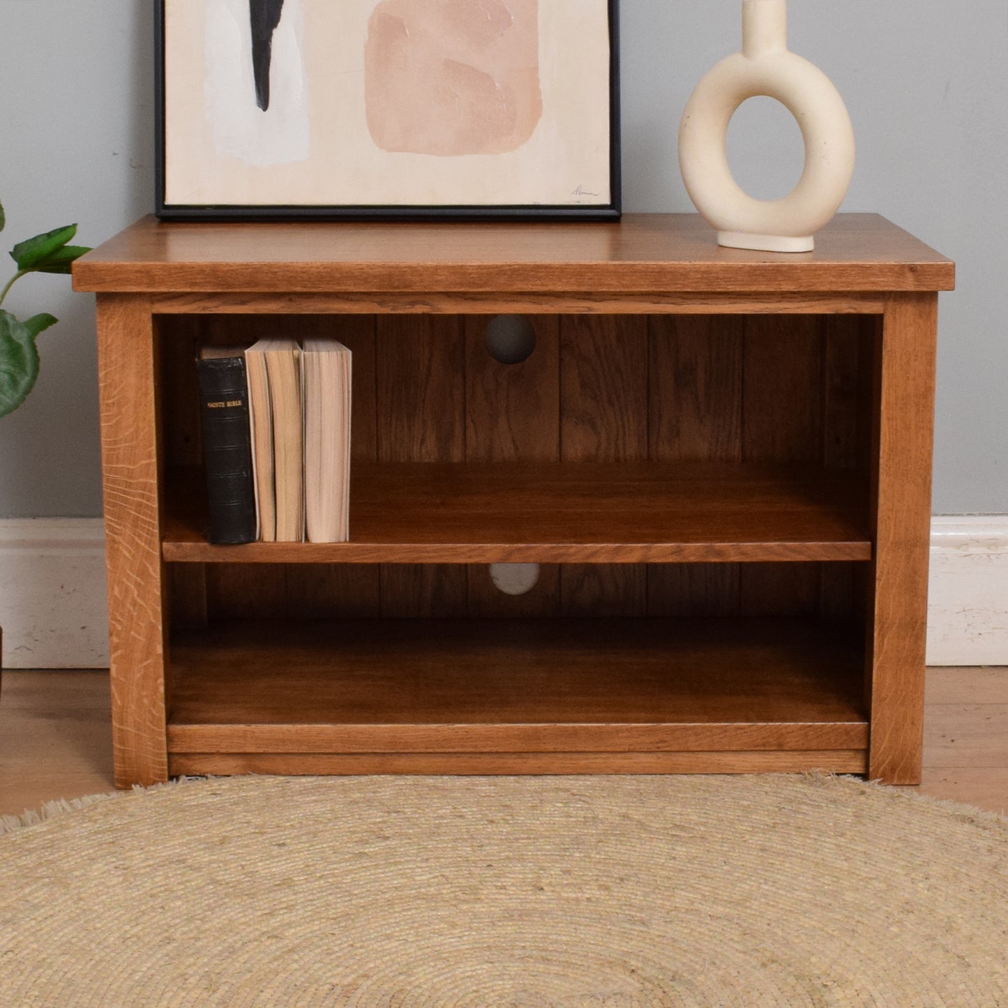 Solid Oak TV Unit