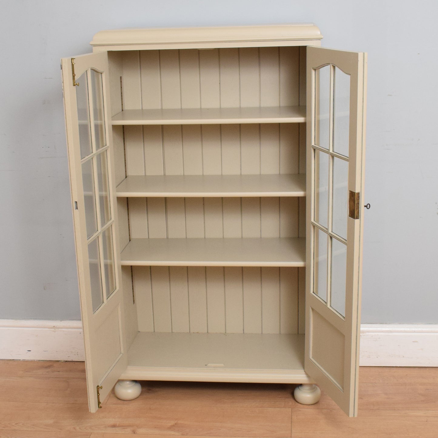 Painted Oak Glazed Bookcase