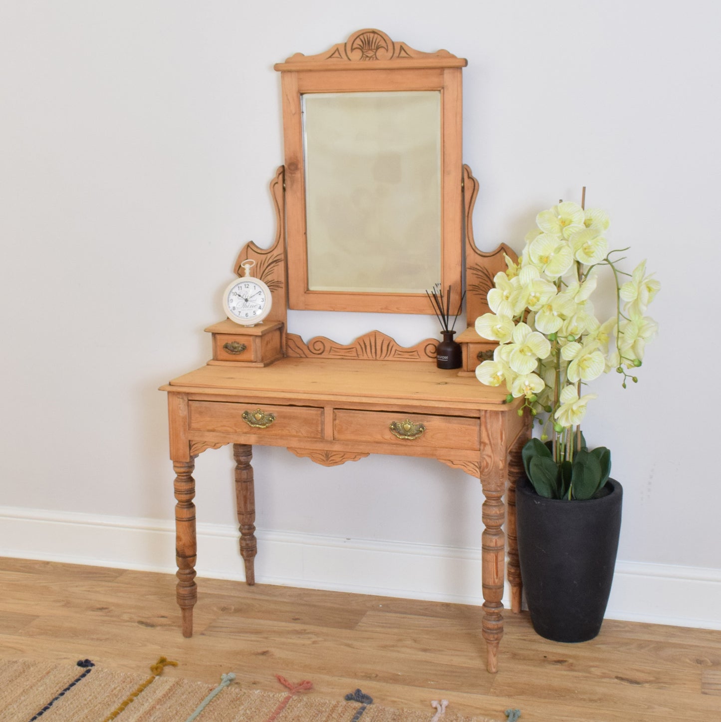 Carved Pine Dressing Table