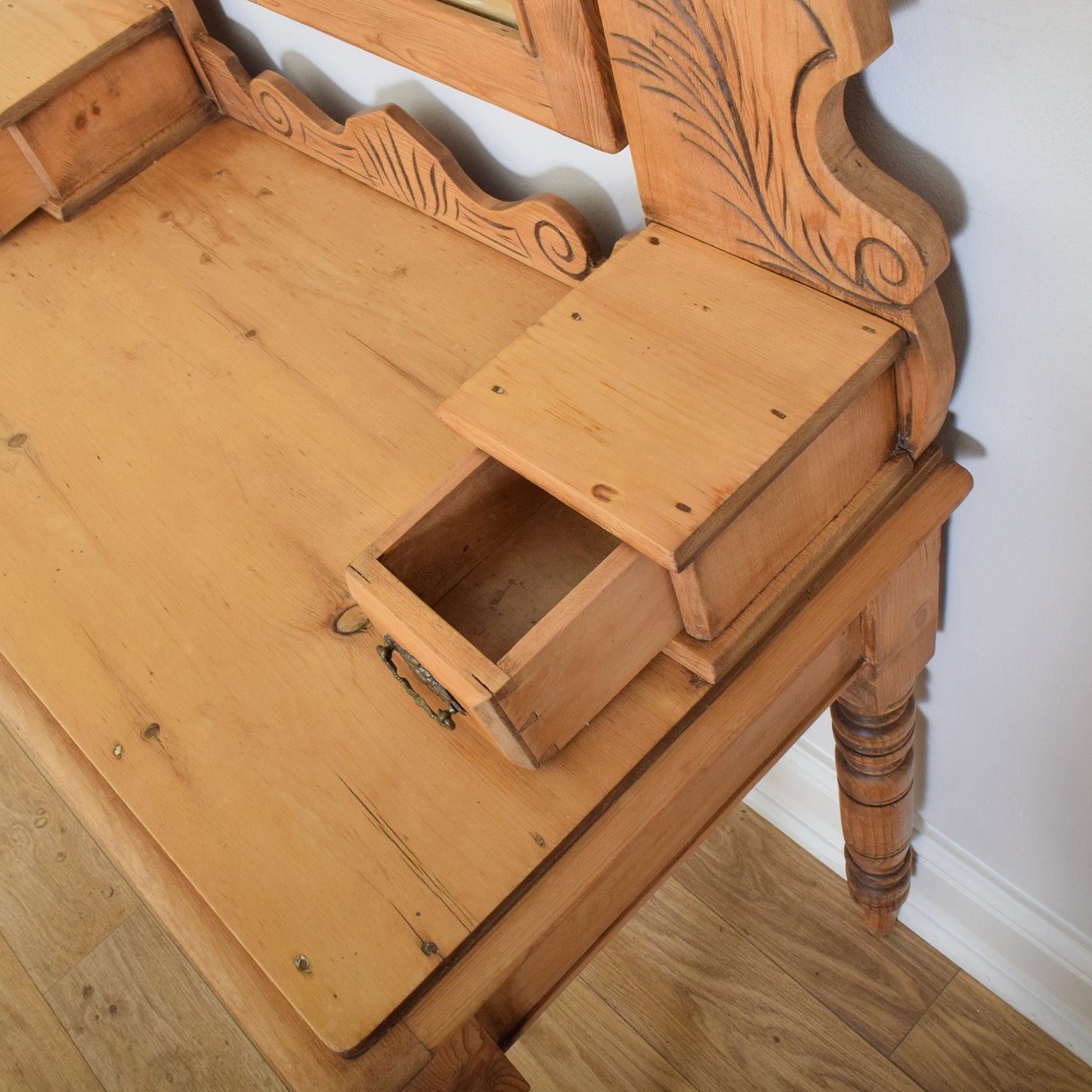 Carved Pine Dressing Table