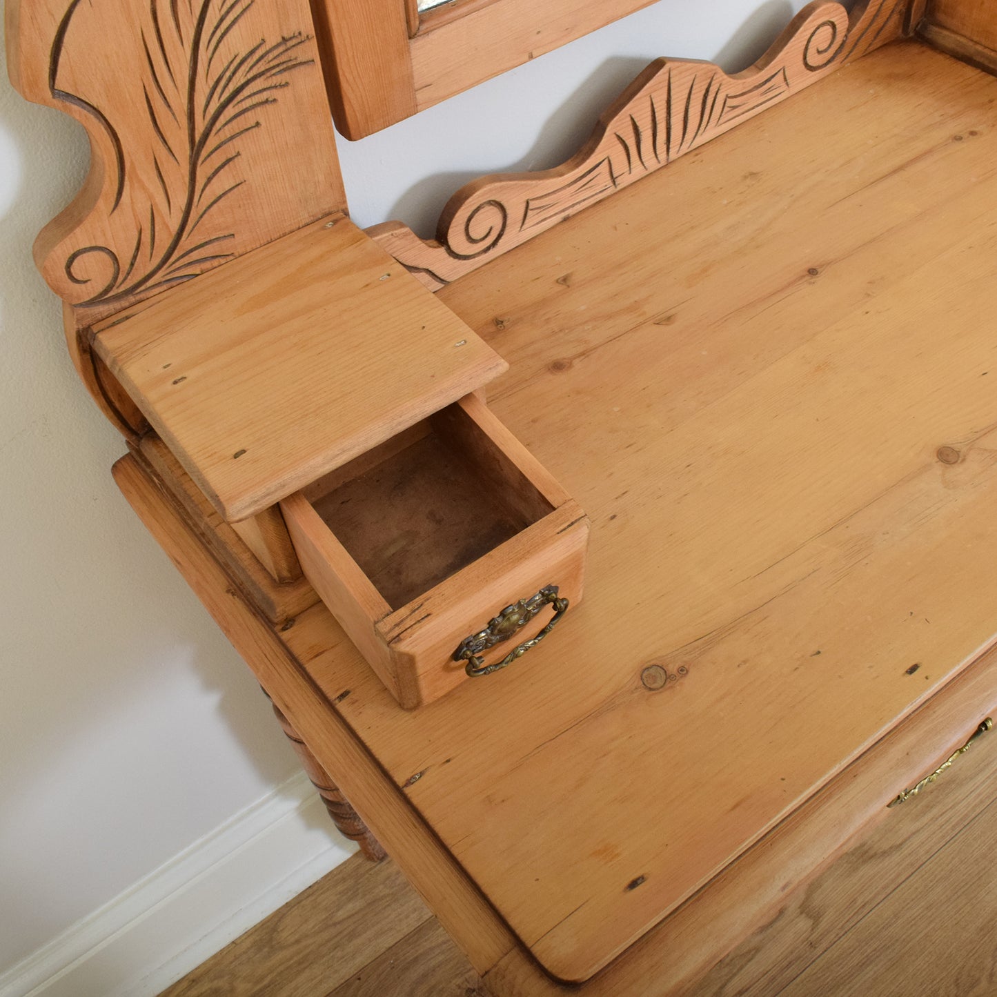 Carved Pine Dressing Table