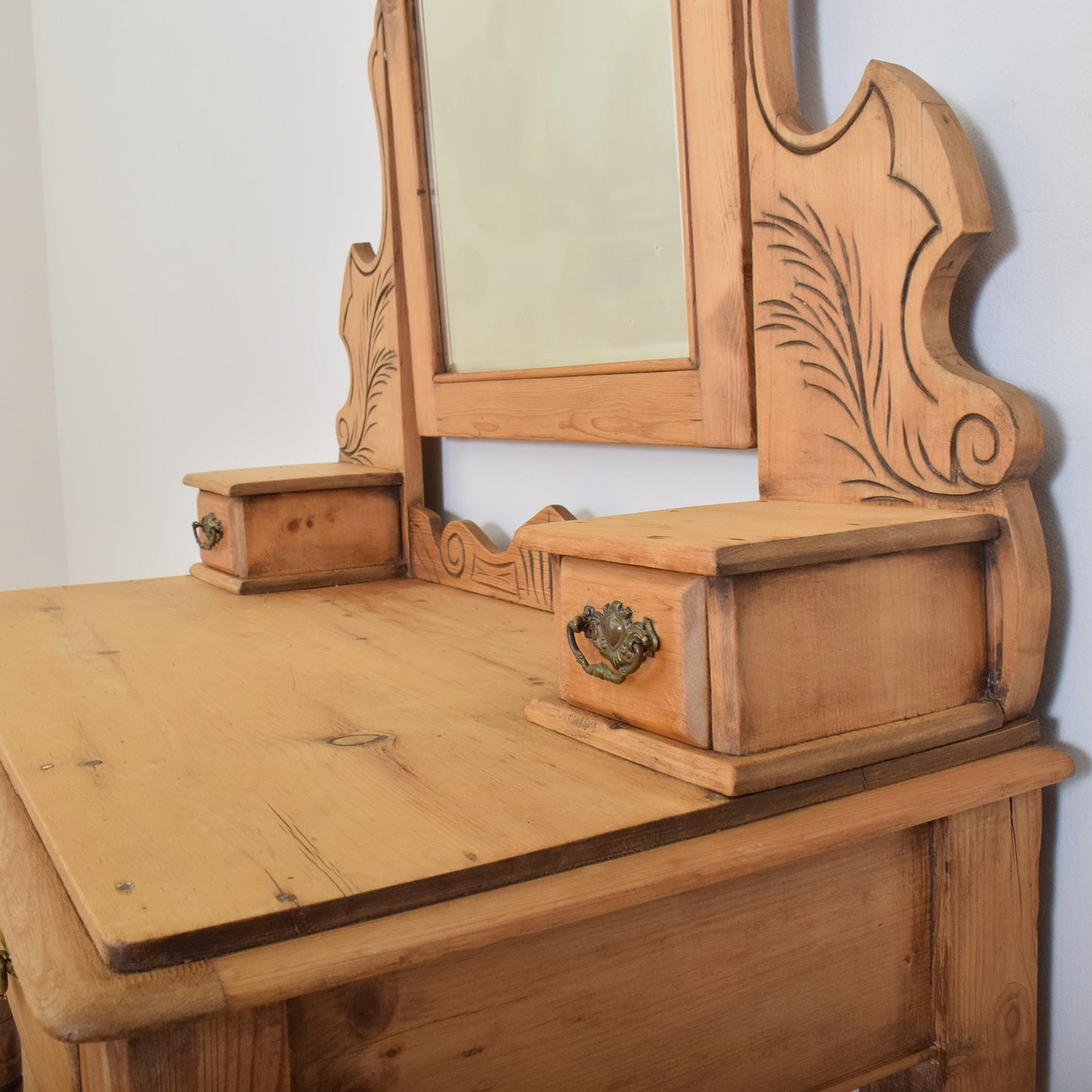 Carved Pine Dressing Table