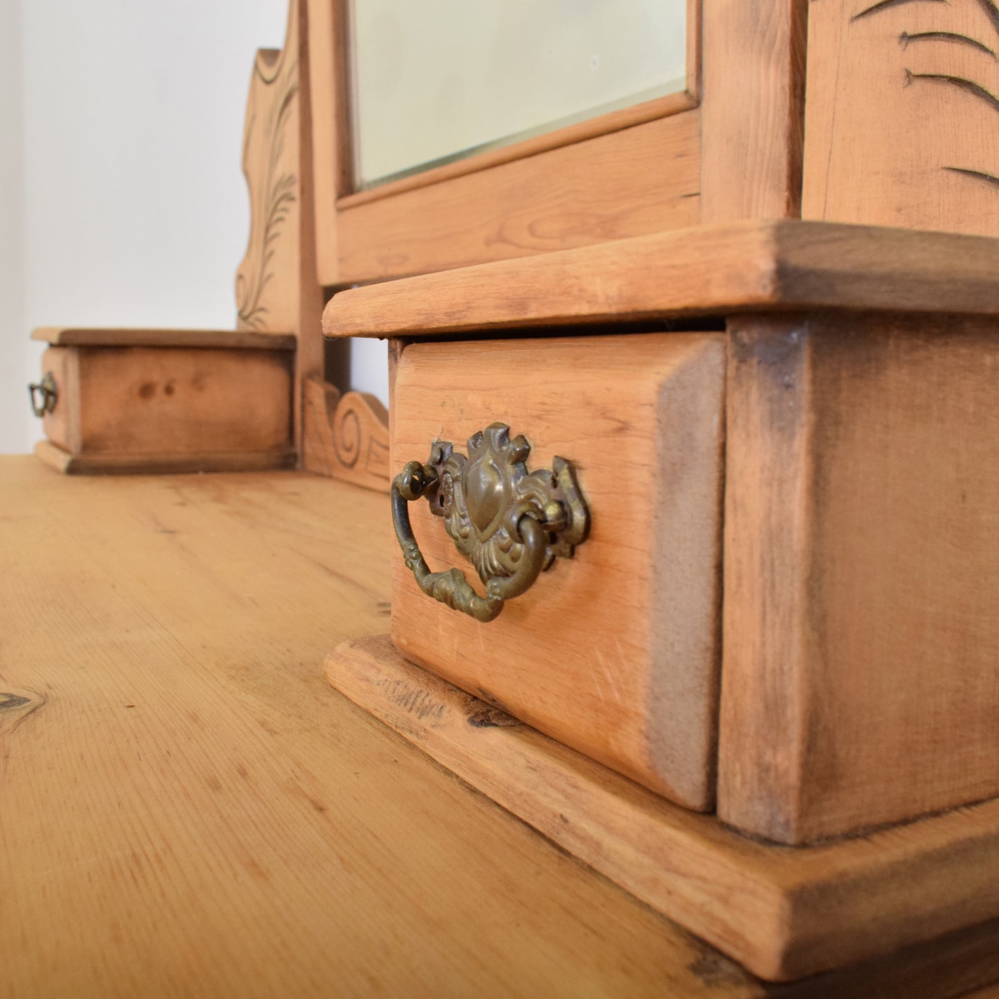 Carved Pine Dressing Table
