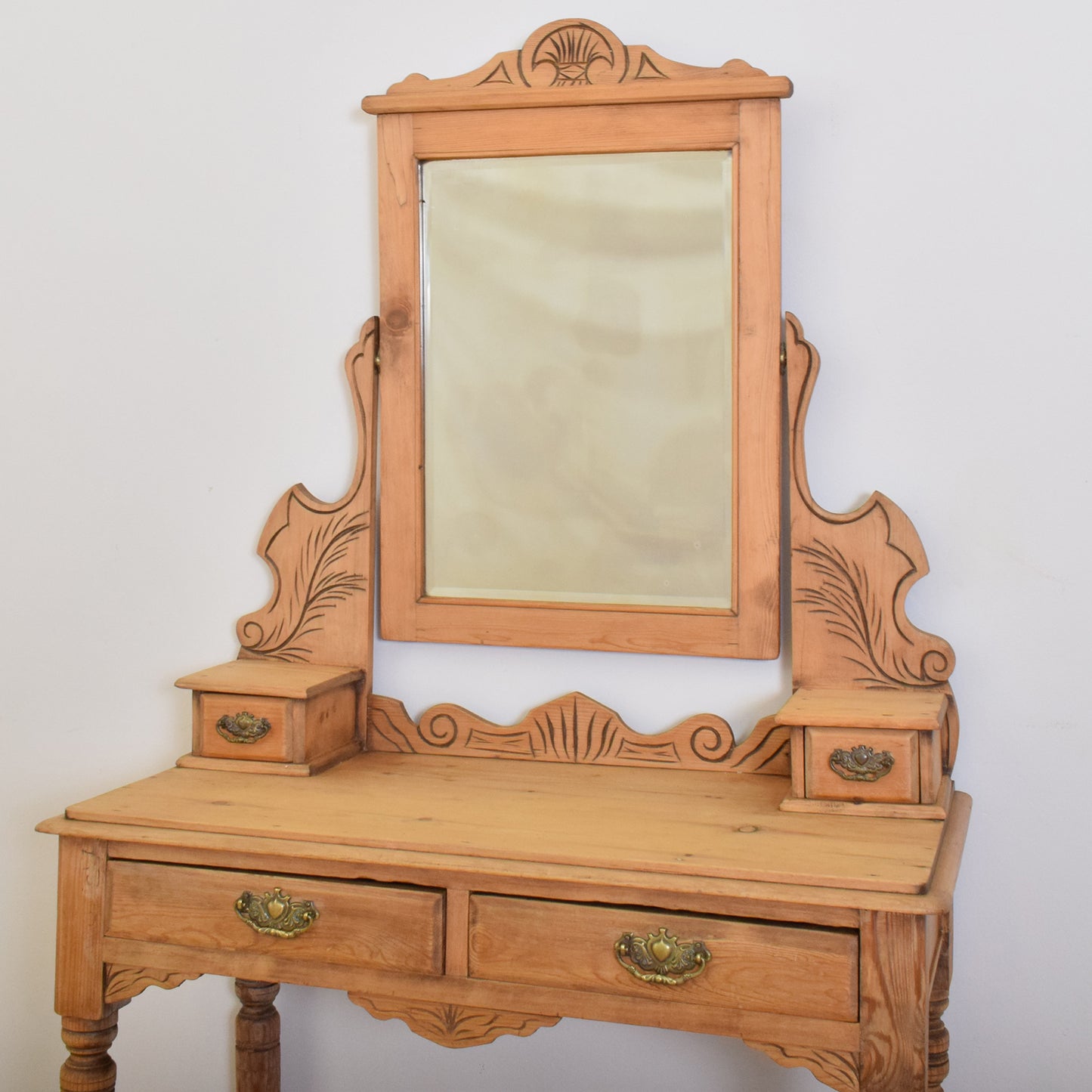 Carved Pine Dressing Table
